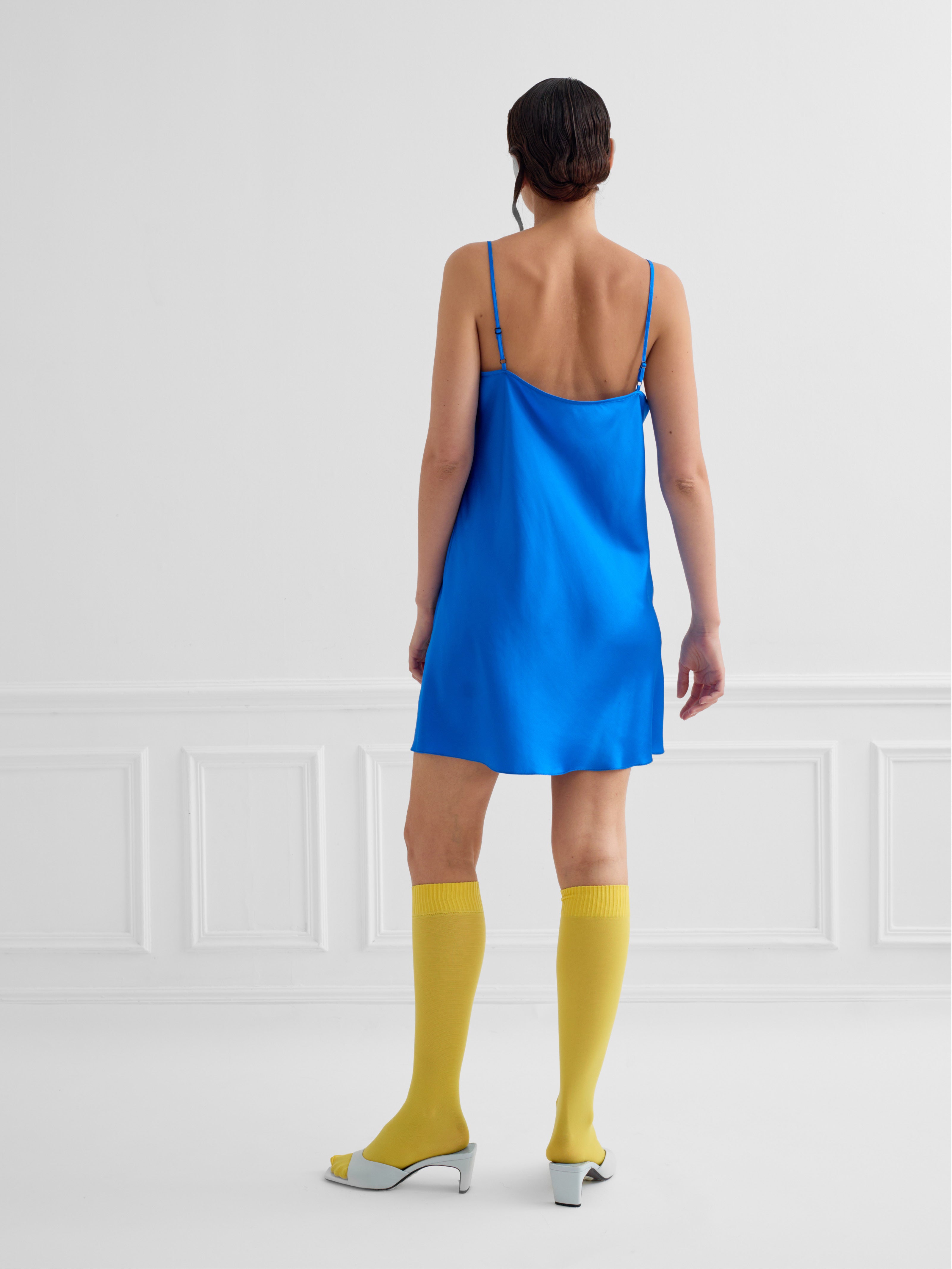 COSY B azur blue - silk slip dress