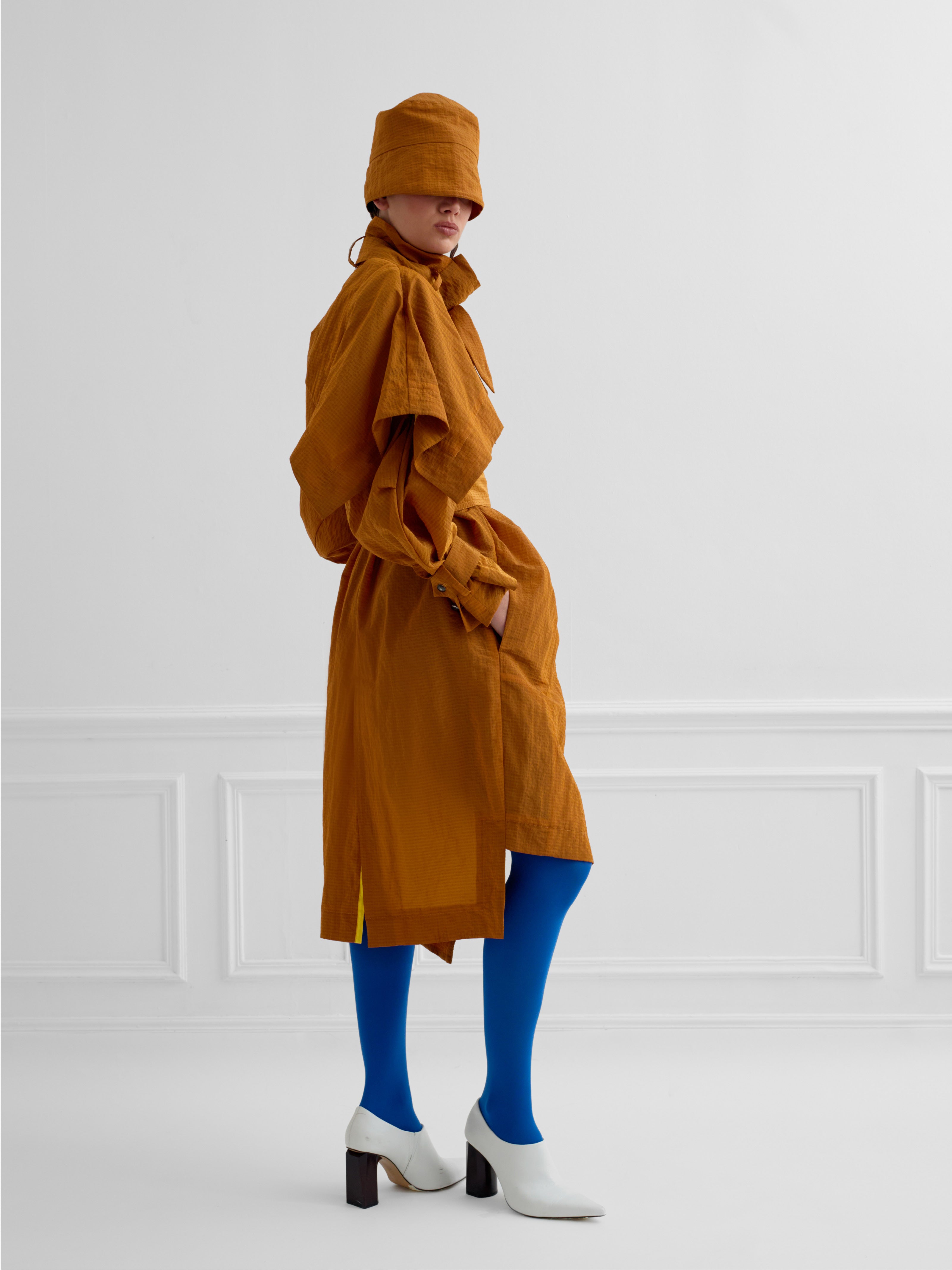 DALGONA camel - nylon waterproof trench dress
