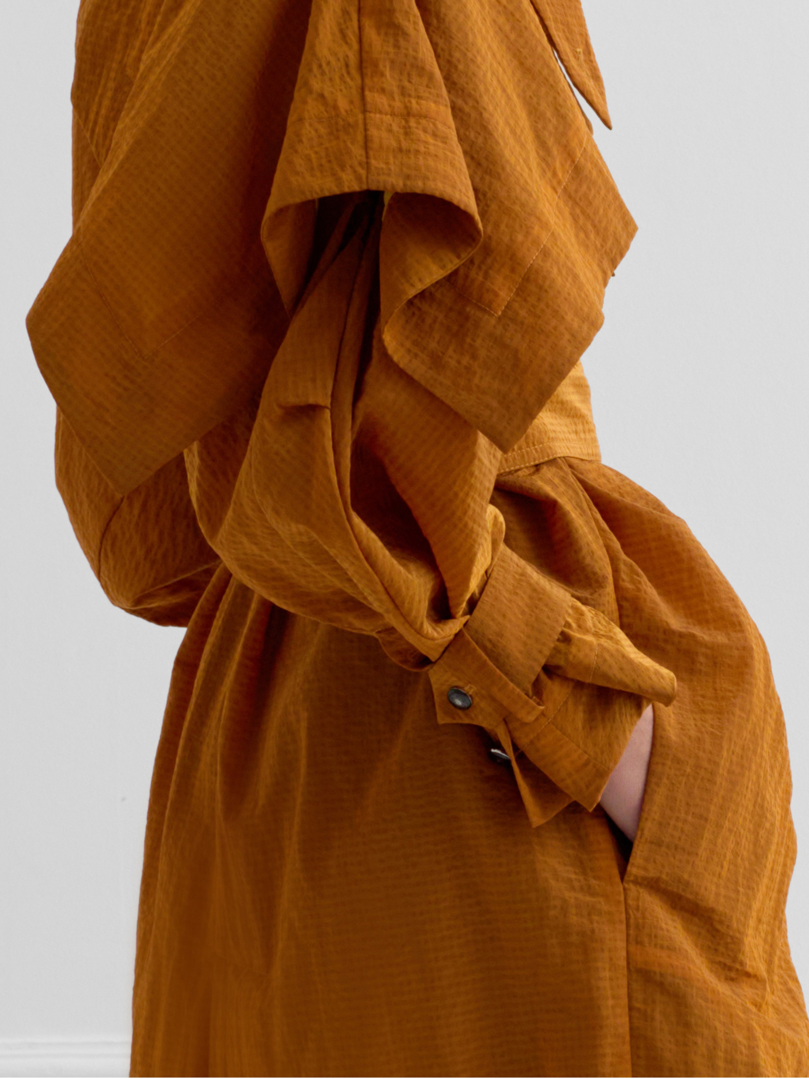 DALGONA camel - nylon waterproof trench dress