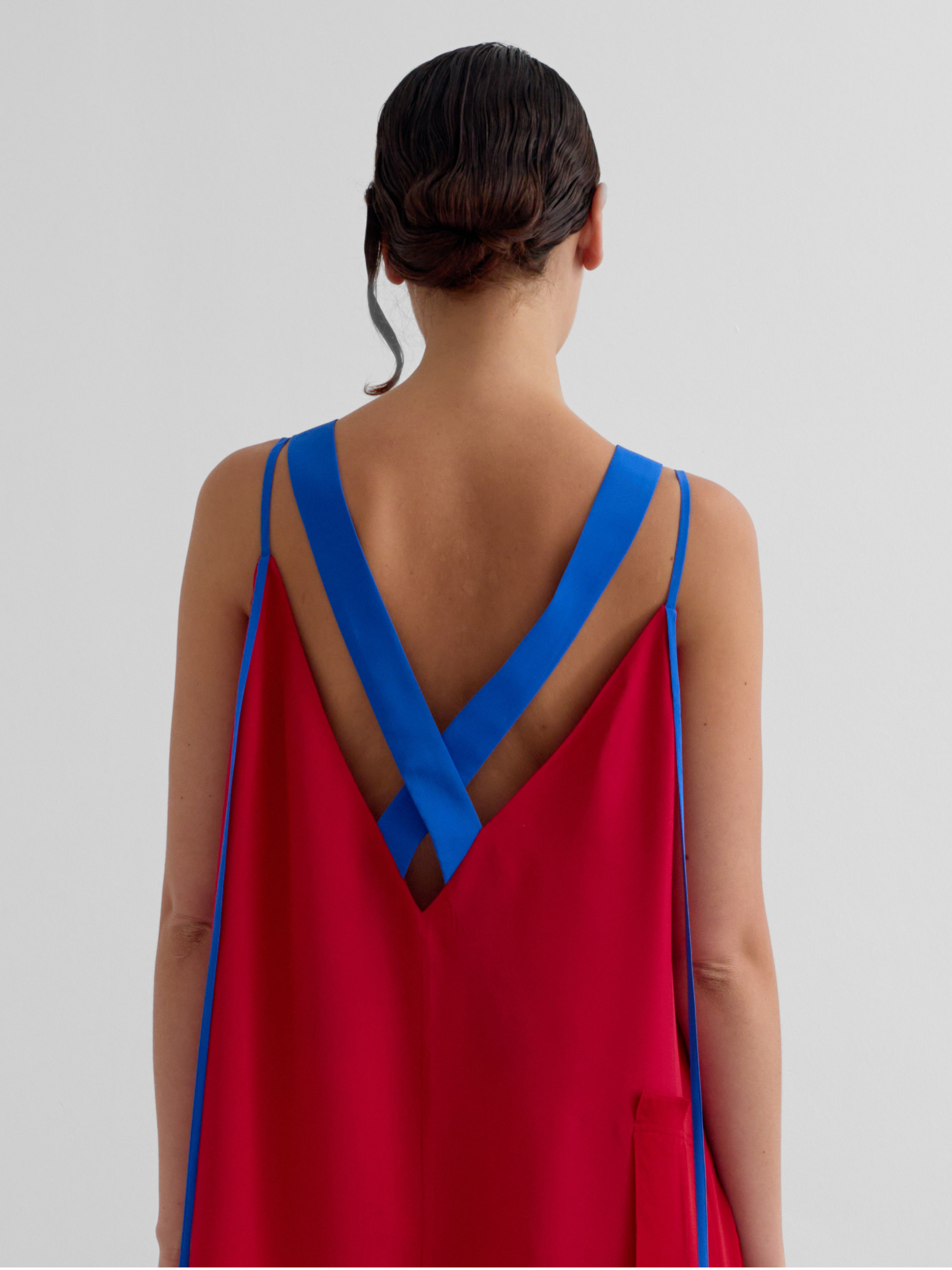 FRANCE red - midi graphic dress