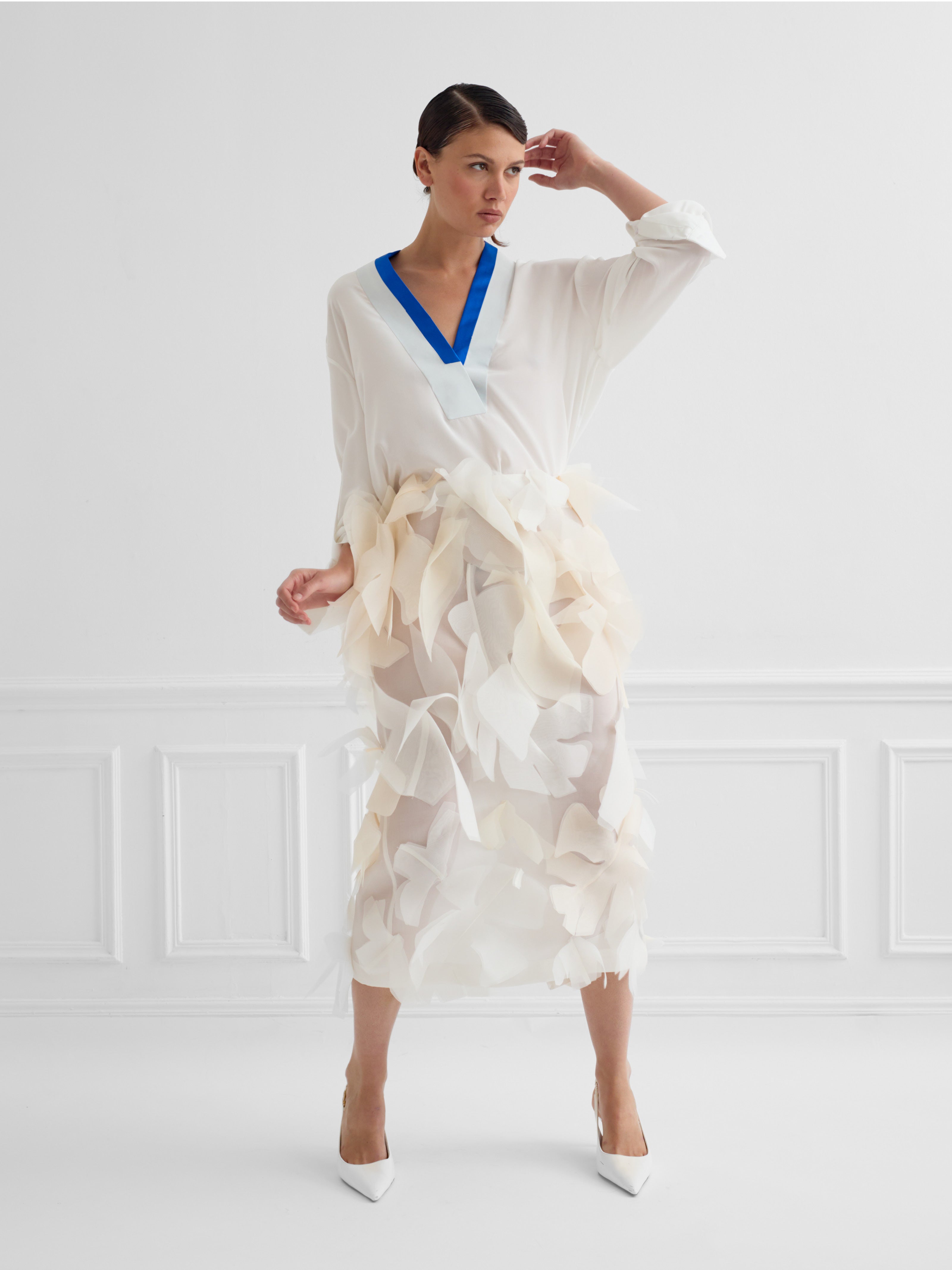 HANBO white - silk blouse