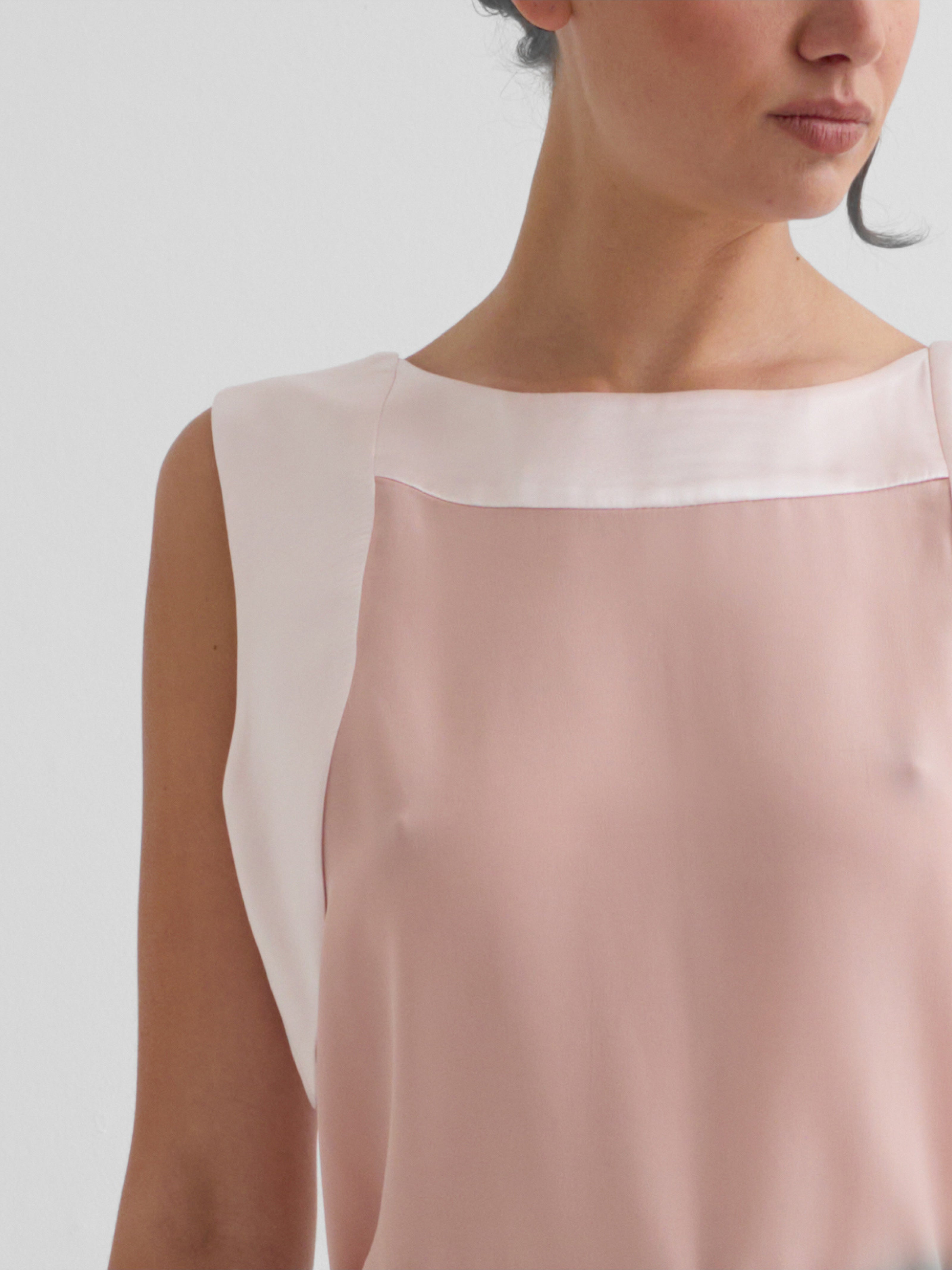 HER powder pink - boat neck tank top