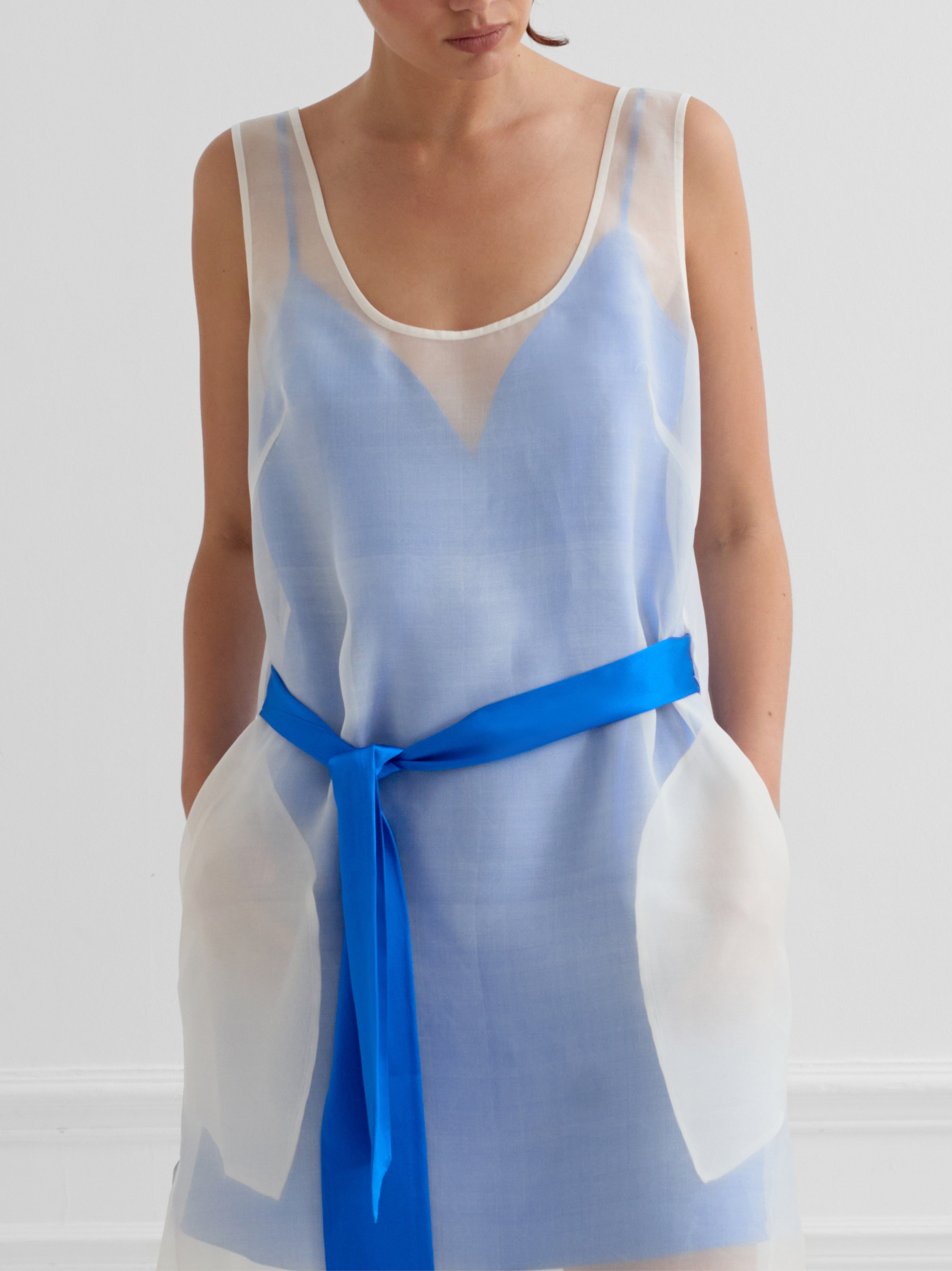 JOSEON ivory white - silk organza dress