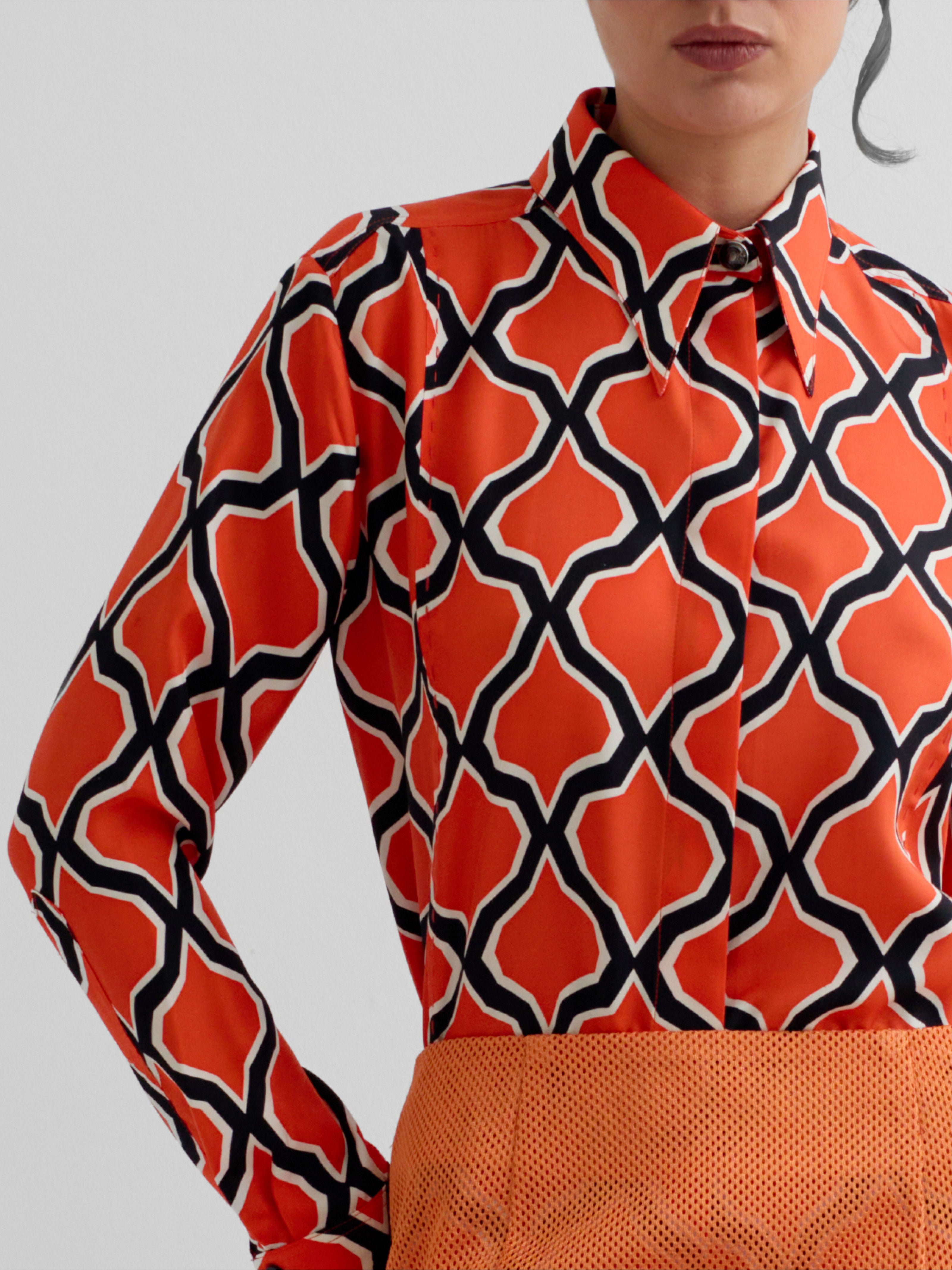 LOCK 60'S DIAMOND - silk shirt