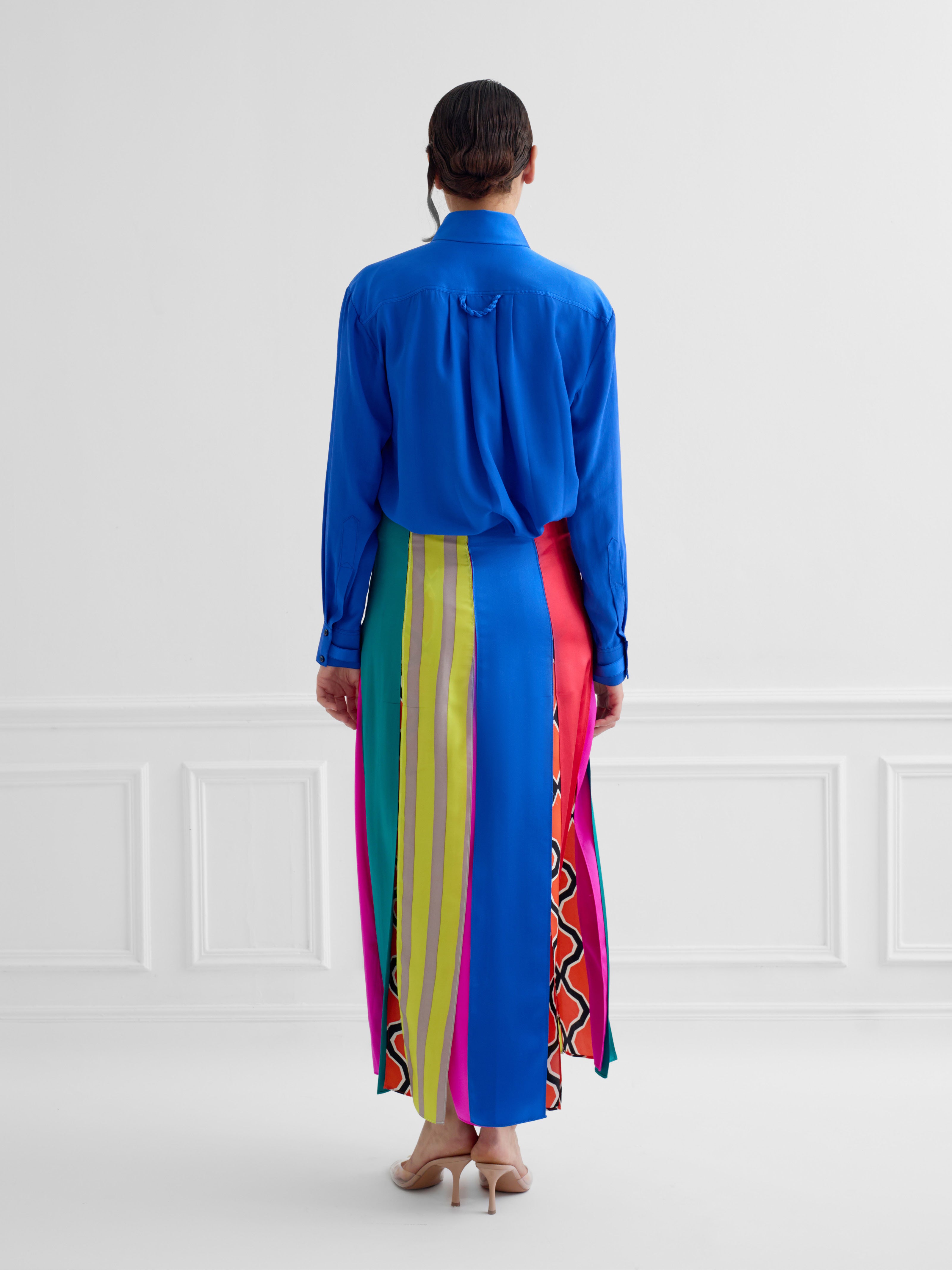 OBANG multiprint - silk ribbon skirt