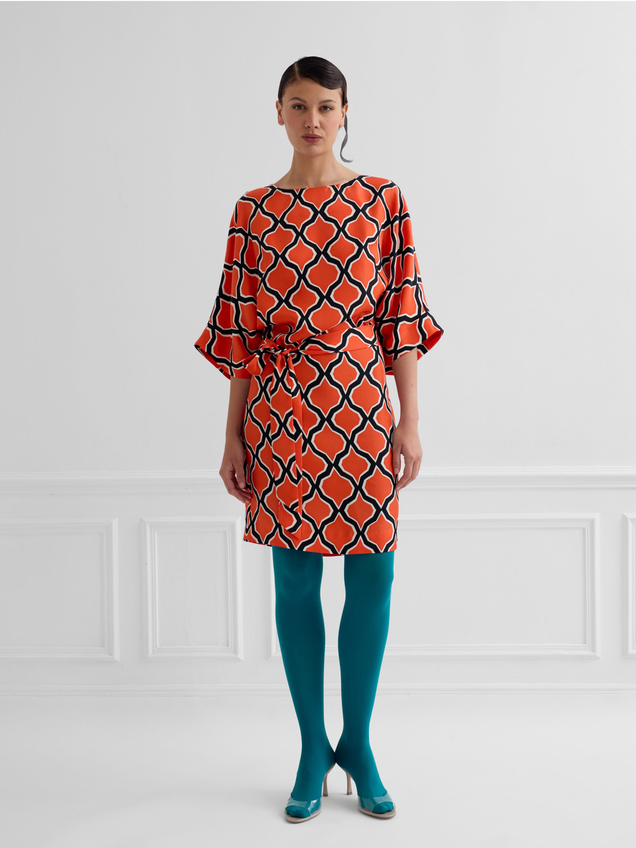 orange 60s dress Patti launch_date:5/5/2023 flowy fabric White pearl Velvet Heart Denim Women Size:20 Regular