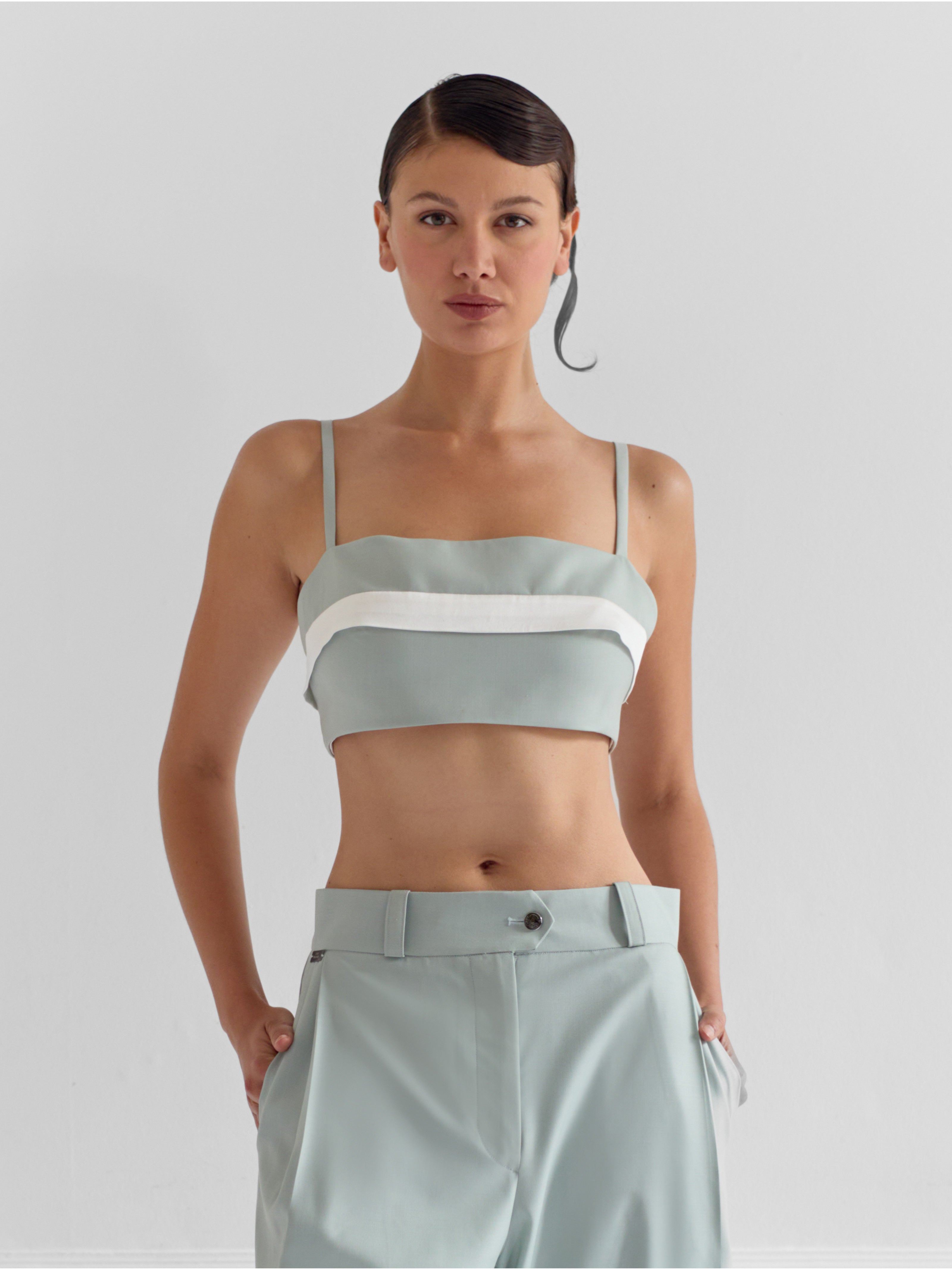 ANTIK bleu clair - pantalon tailleur confortable