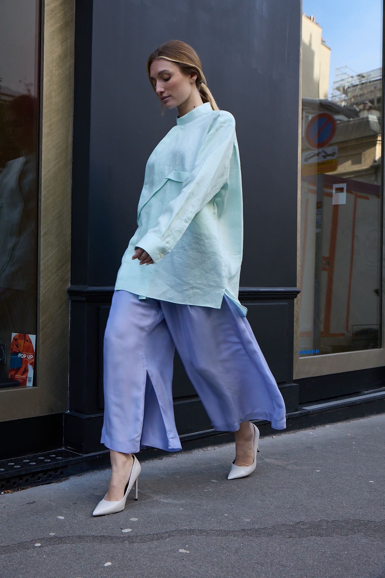 PABLO lilac - silk viscose comfort pant