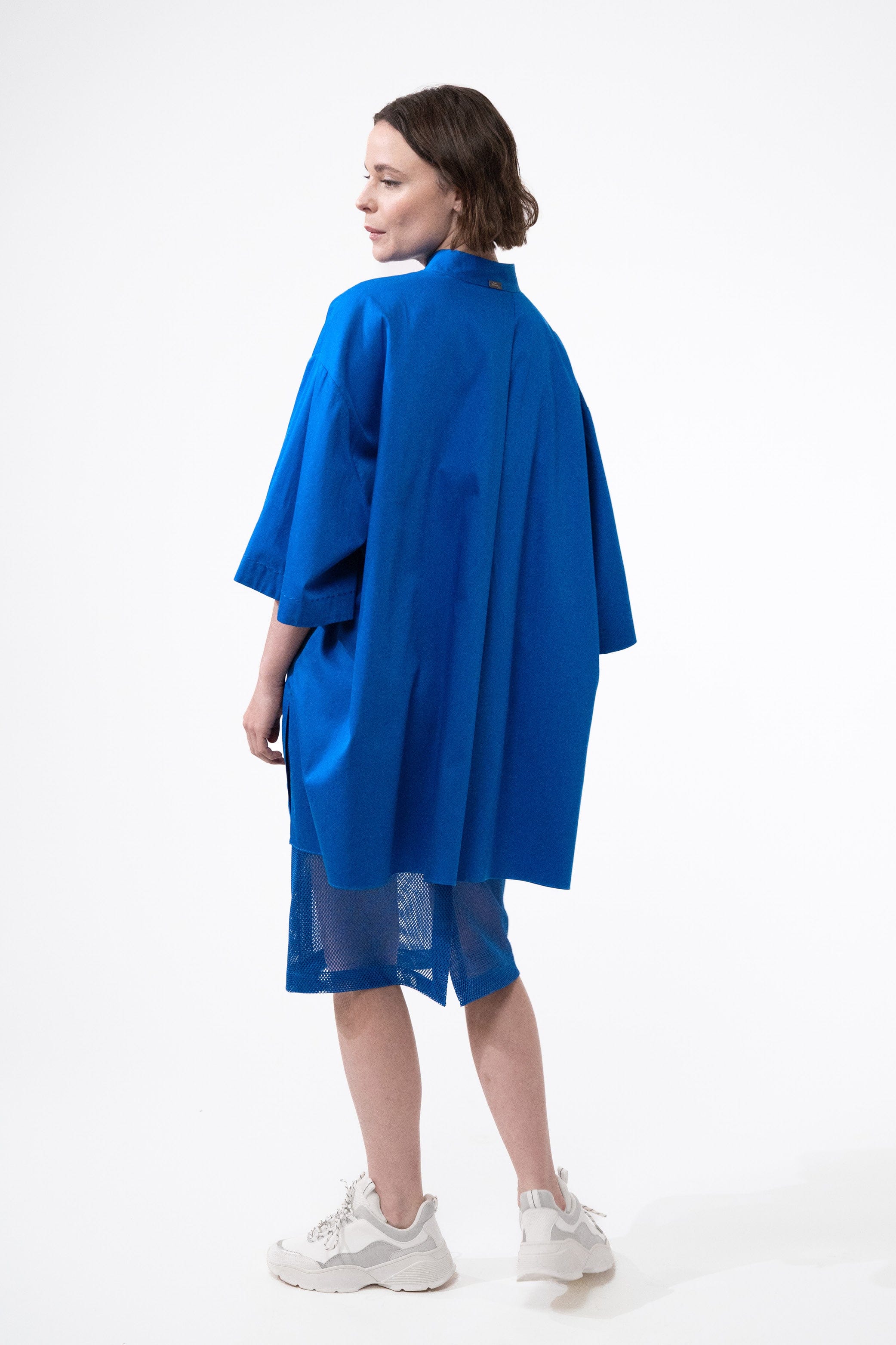 TUXEDO intense blue - cotton unisex tunic shirt