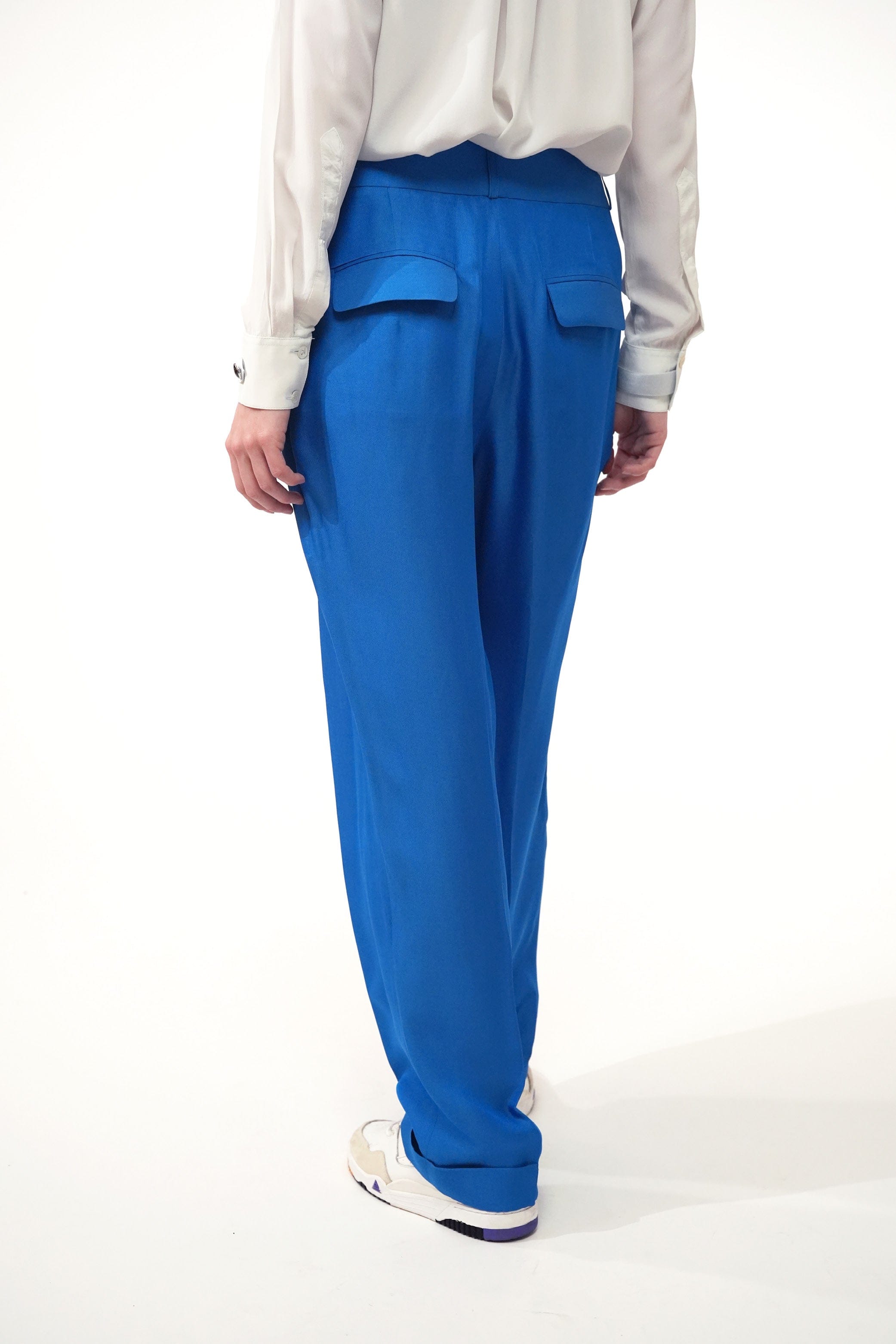 ANTIK azul - silk wide leg comfort pant