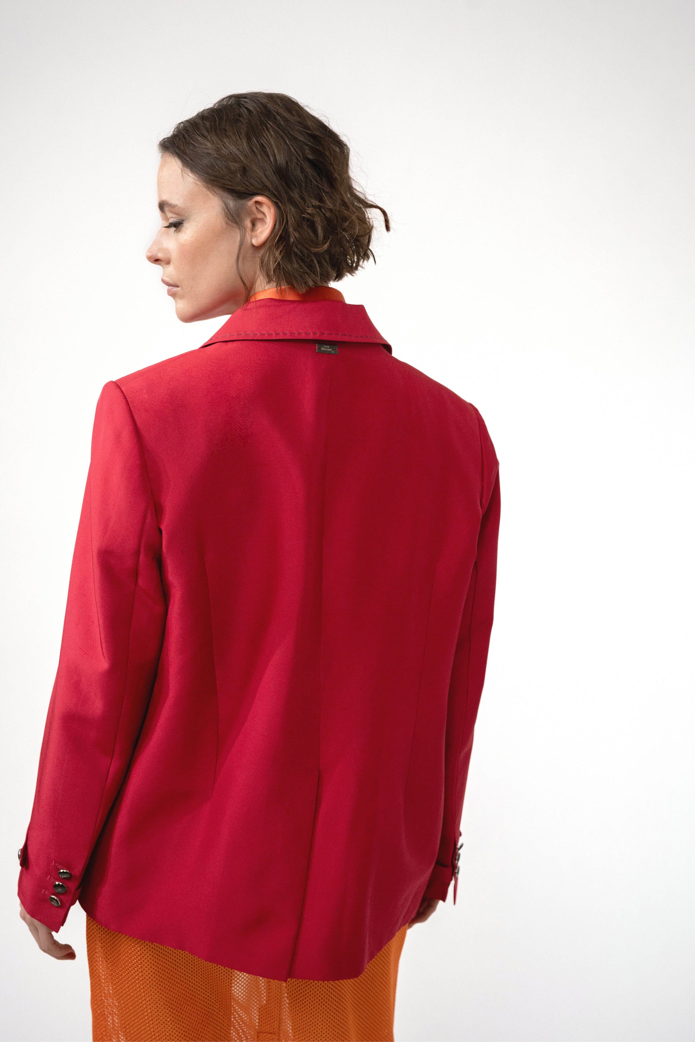 MEN fuchsia - silk suit jacket