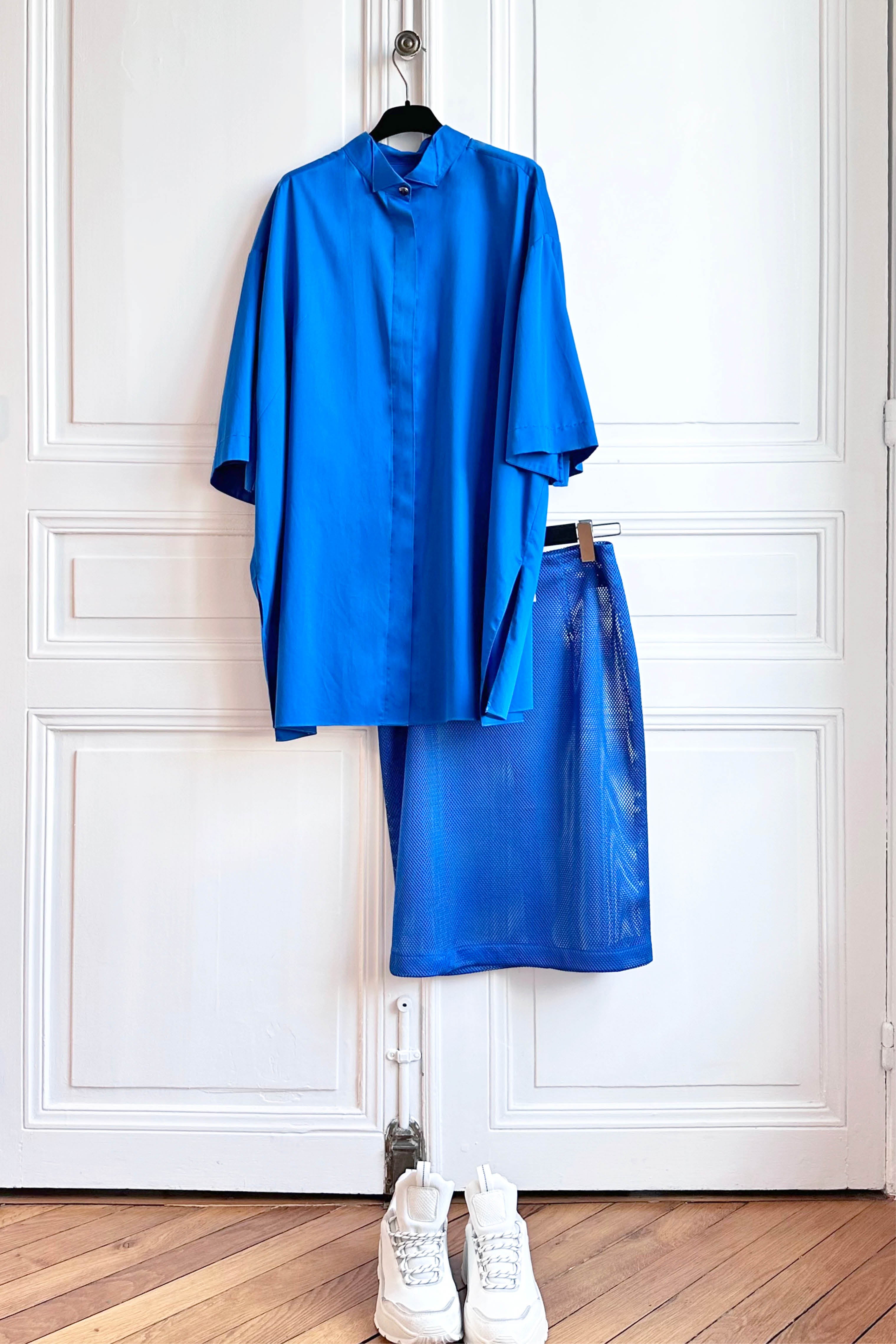 TUXEDO intense blue - cotton unisex tunic shirt