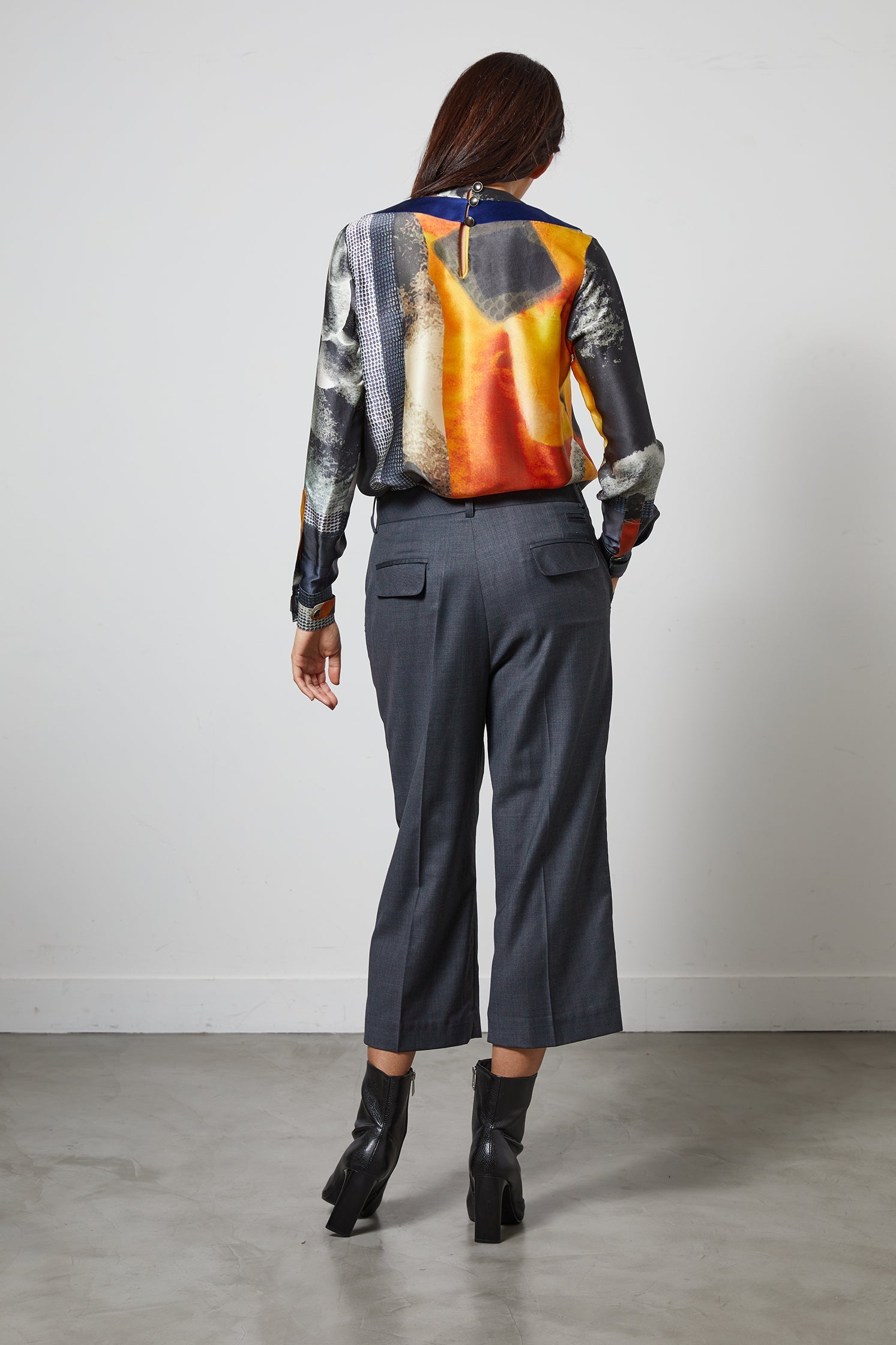 VEGA 프린트 - 실크 탑