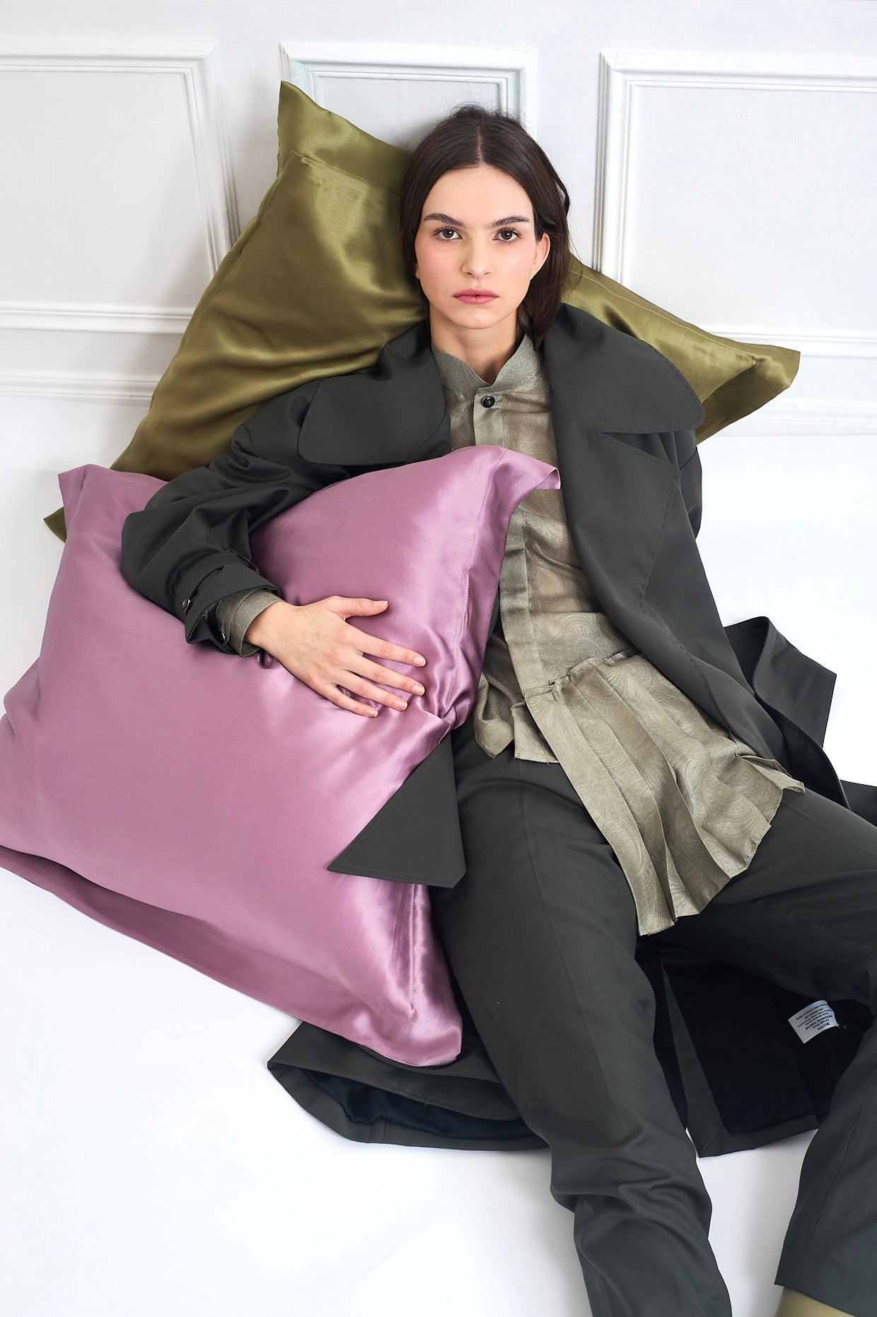 SILPHÉE LILAC TAUPE - Silk pillowcases