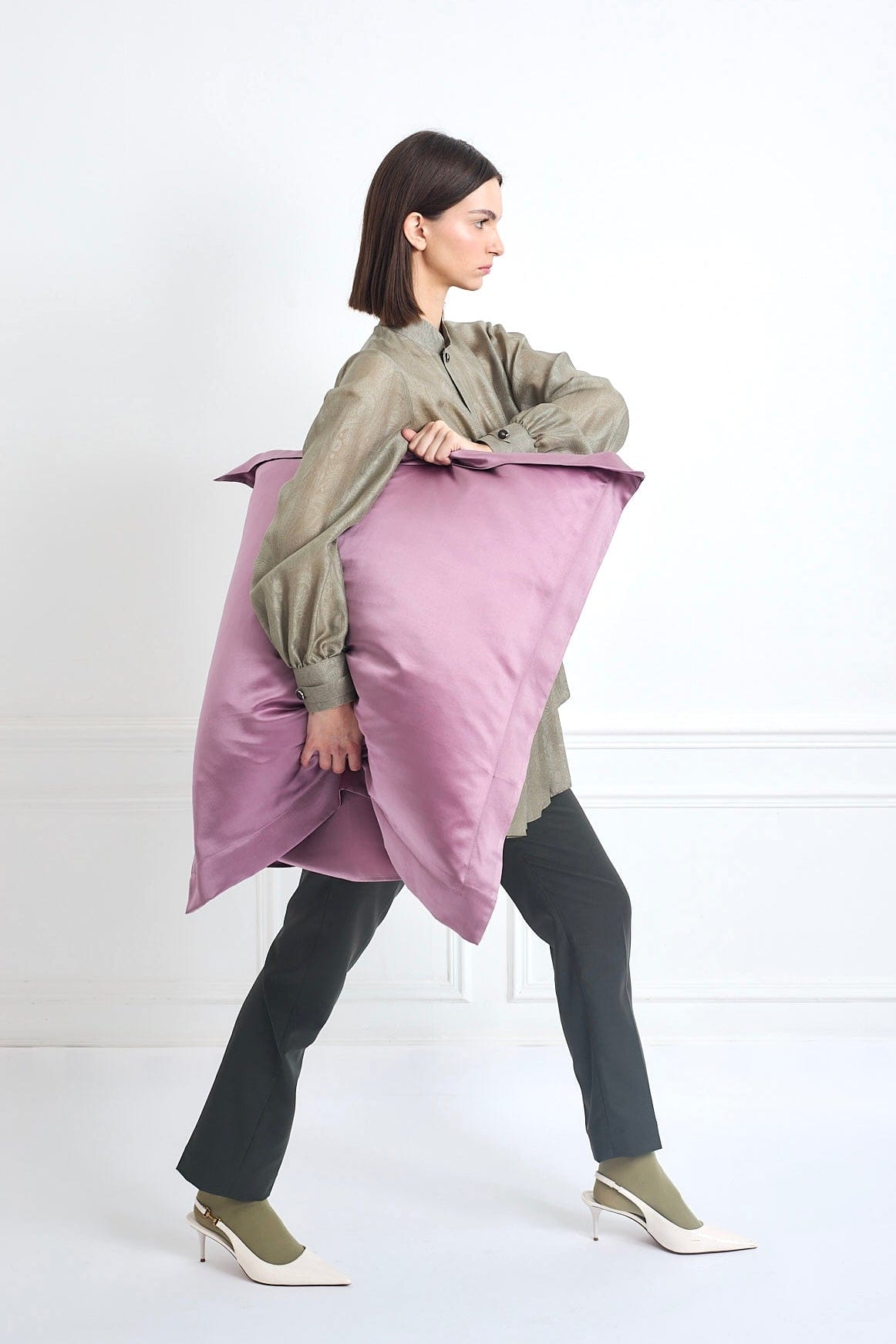 SILPHÉE LILAC TAUPE - Silk pillowcases