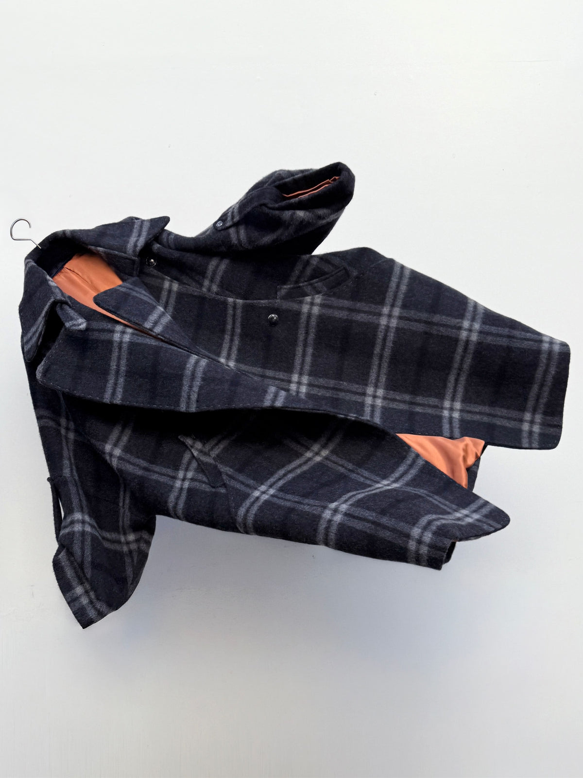 LINQ — Manteau oversize en laine carreaux fenêtre