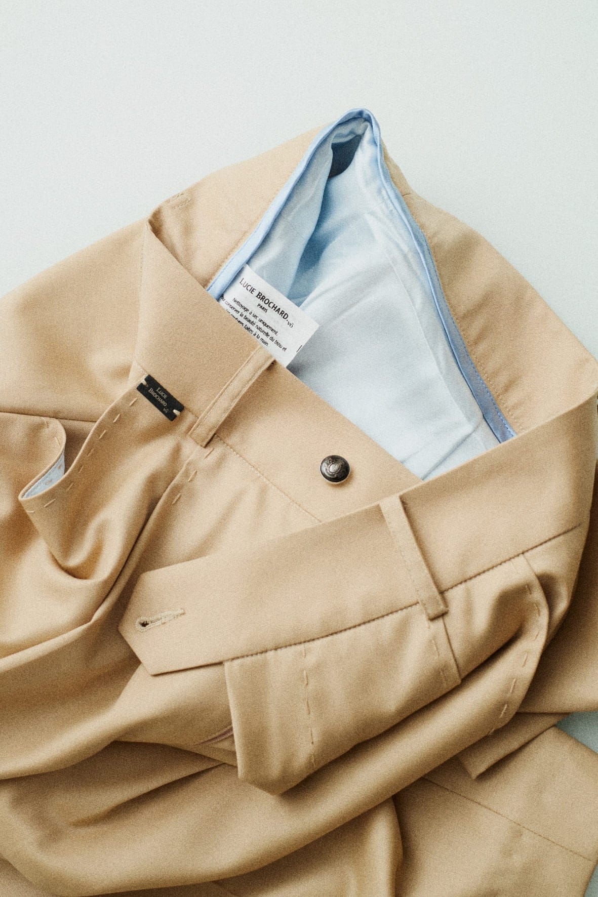 beige color dress pants Stretch Linen Dress Pants for Tall Men in Light Beige Linen 30 / 38 / Light Beige Linen main image 1