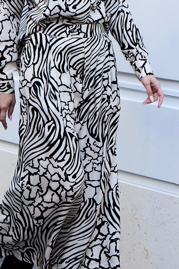 PABLO zebra - silk comfort pant