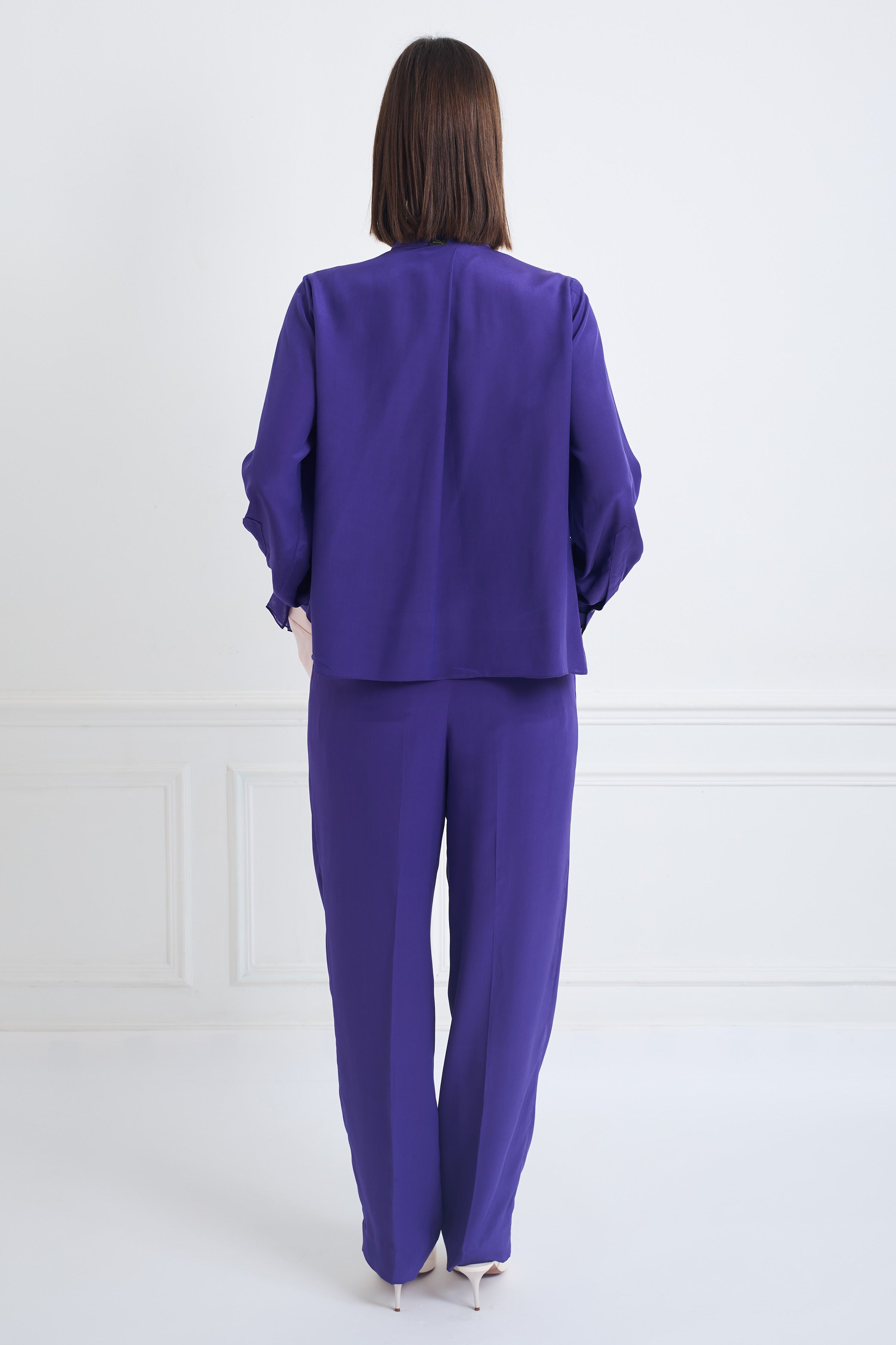 ANTIK ultraviolet - silk wide leg comfort pant