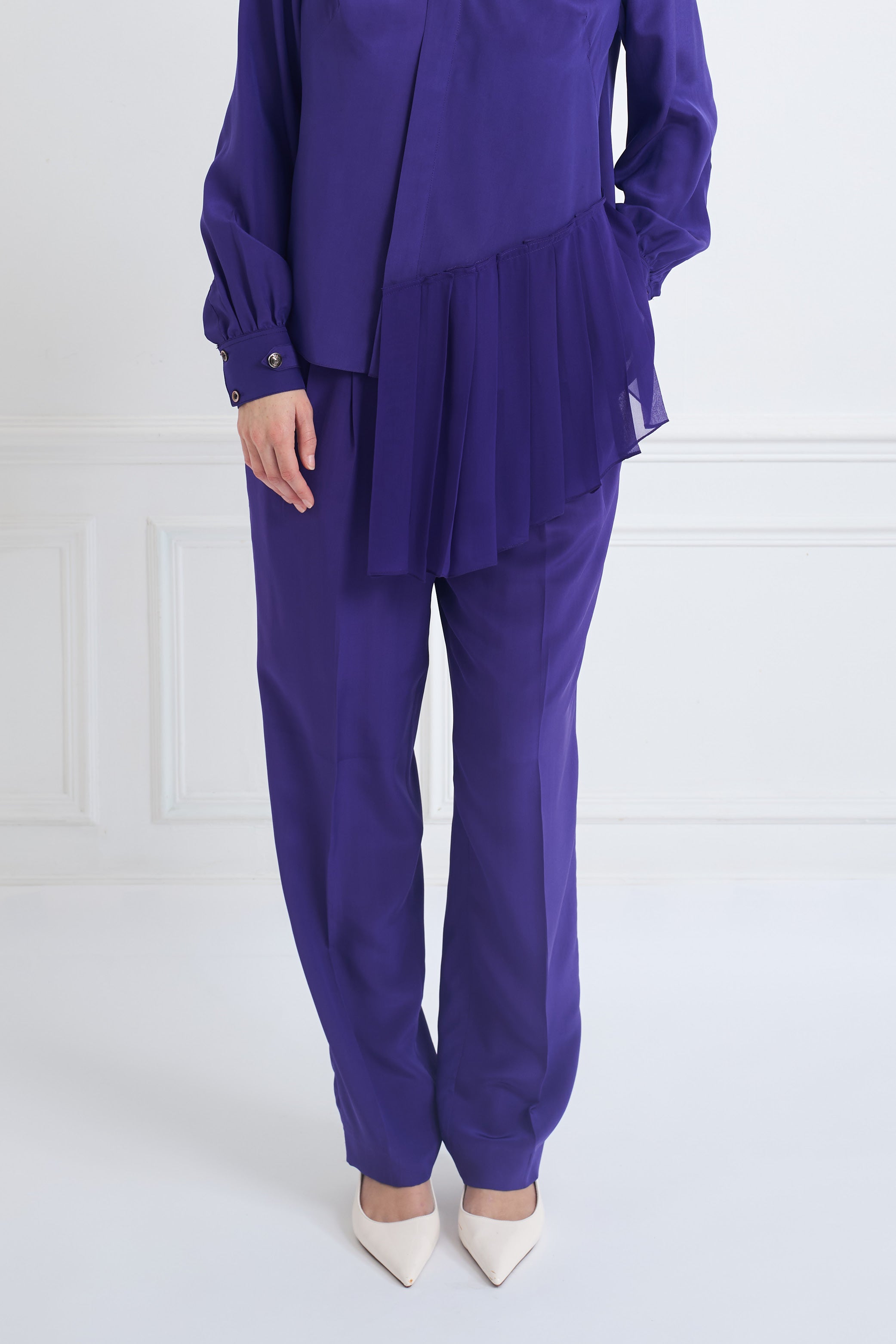 ANTIK ultraviolet - silk wide leg comfort pant