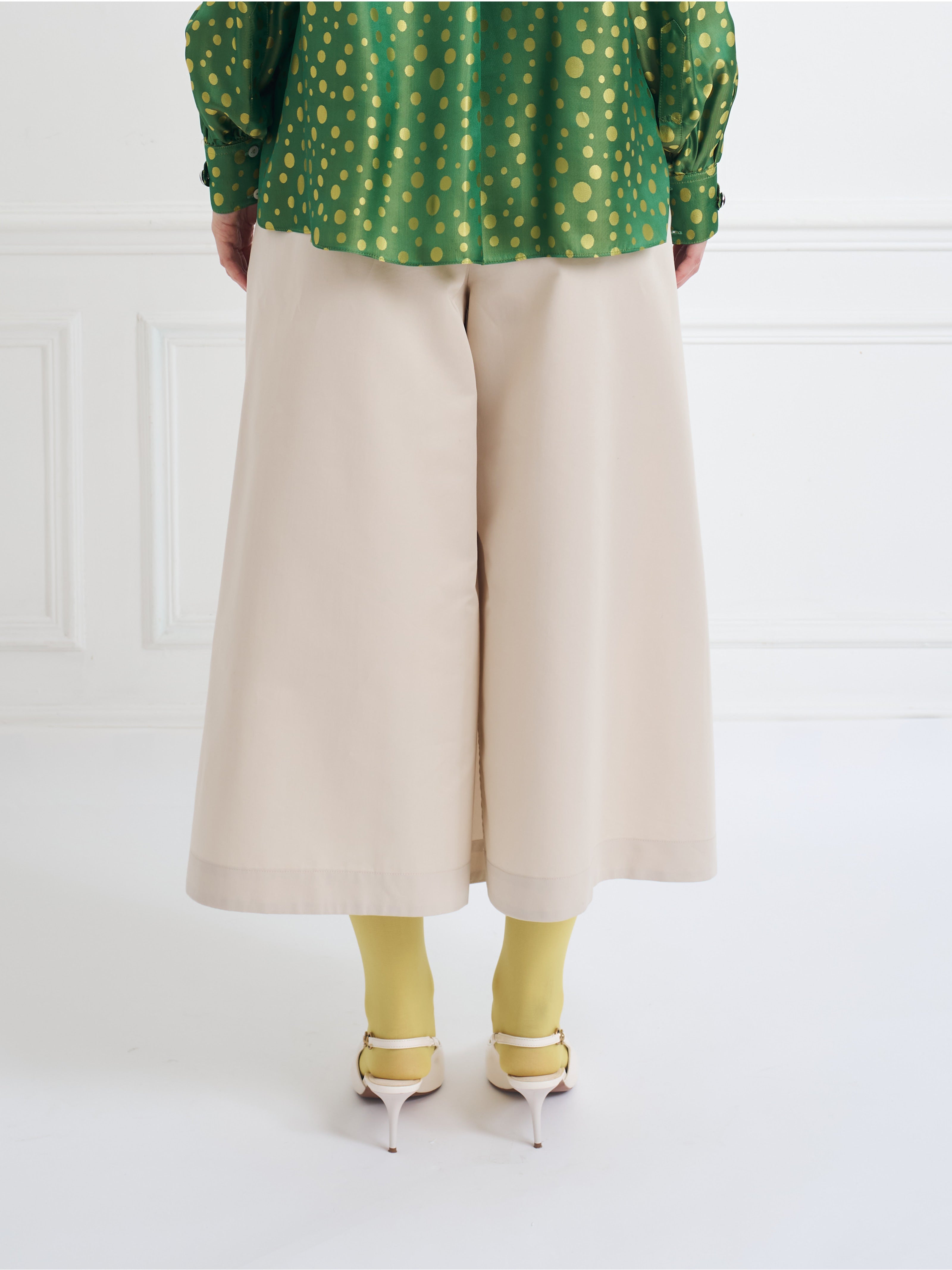 CALI light beige - cotton silk wrap pant