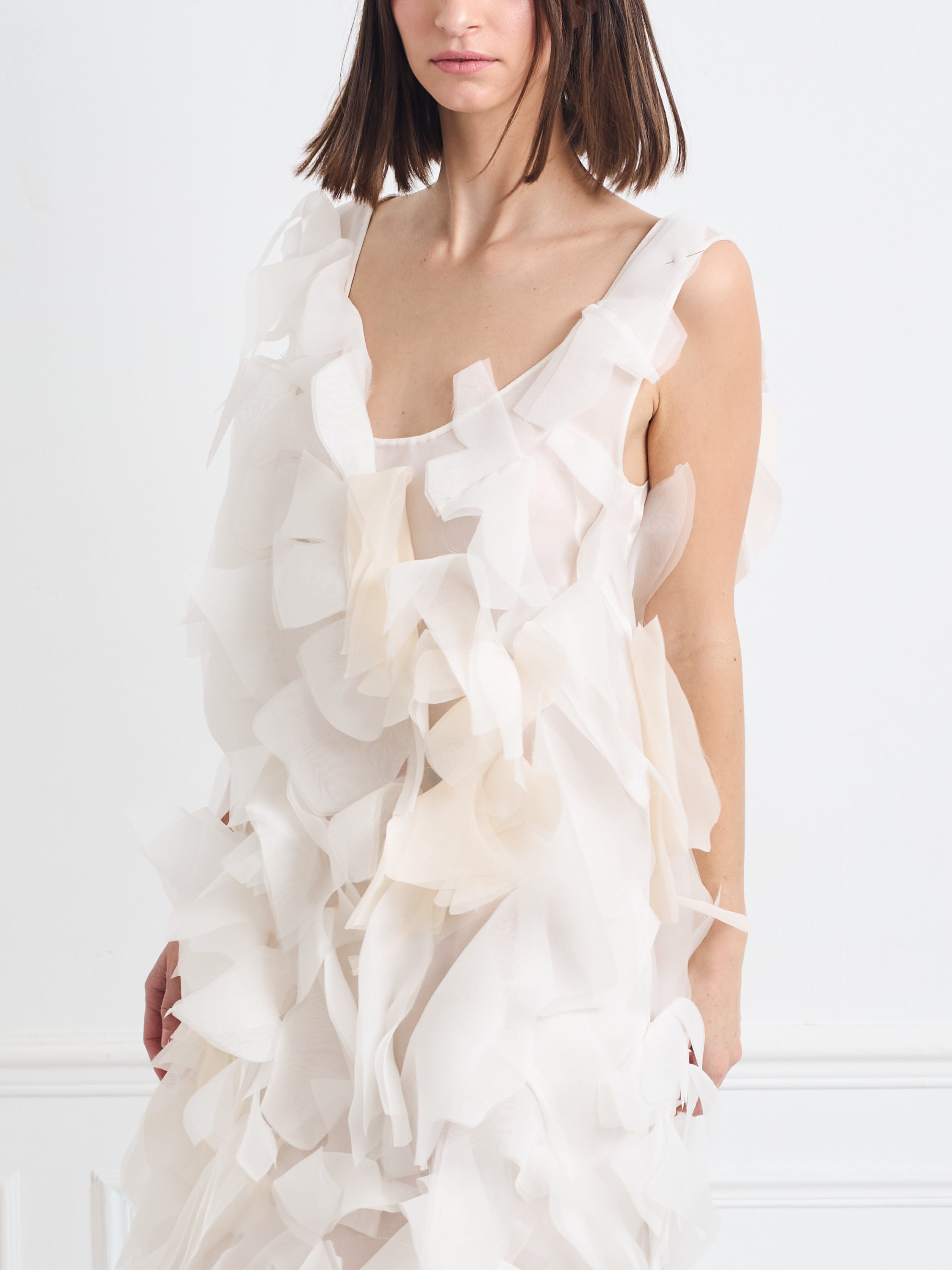 LEAF organza silk - bridal dress