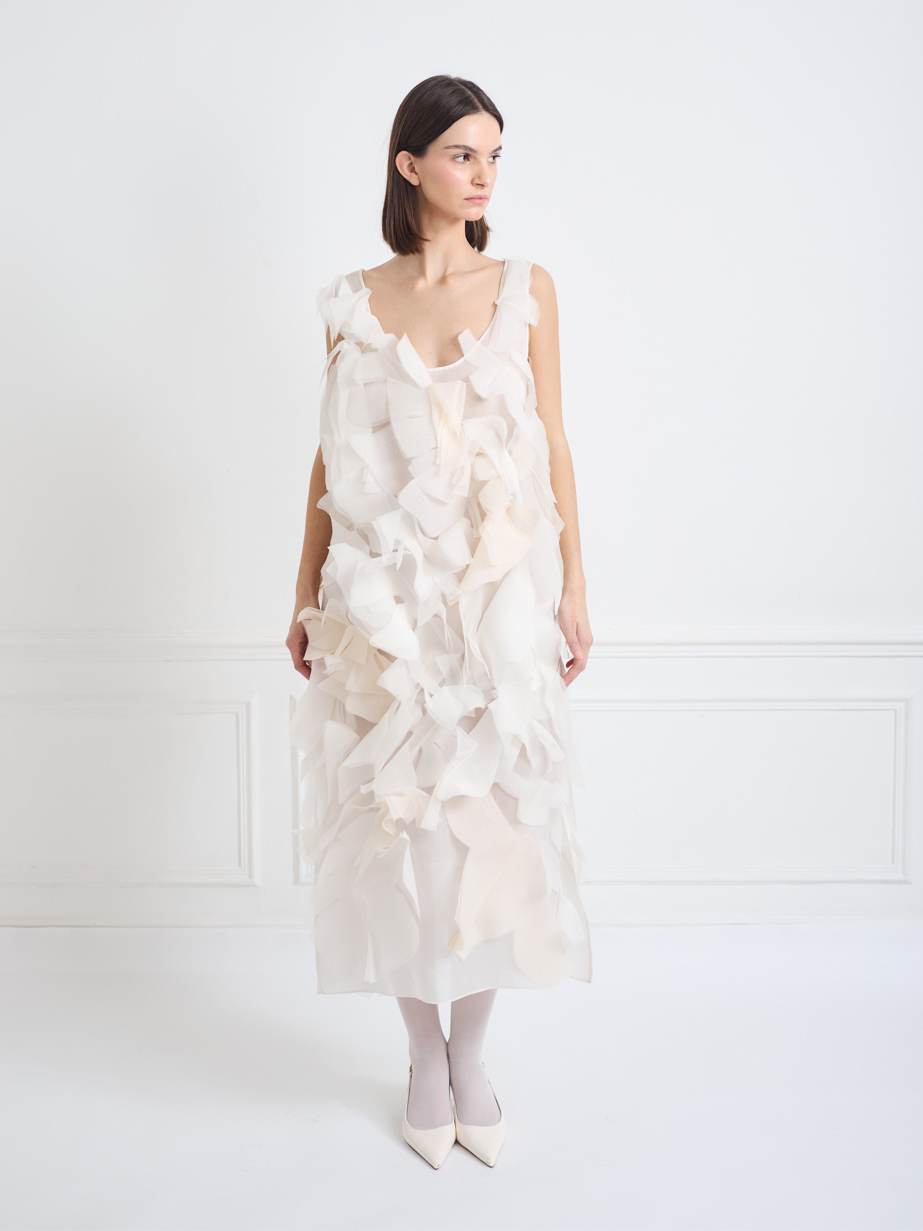 LEAF organza silk - bridal dress