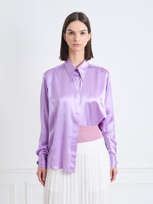 LOCK — Chemise en soie glycine