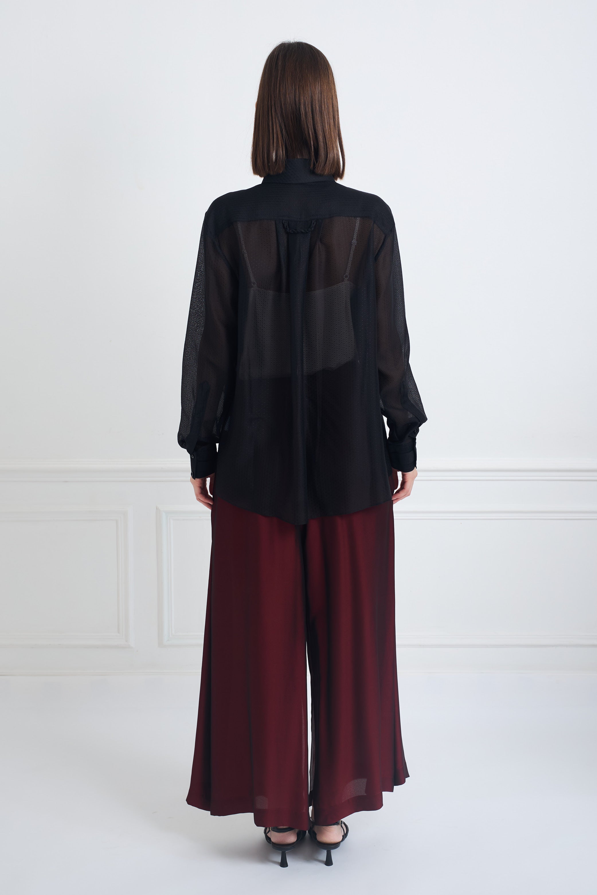 LOCK sheer diamond - silk shirt