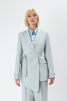 Asy - Wool Crossed Jacket in Mist Green