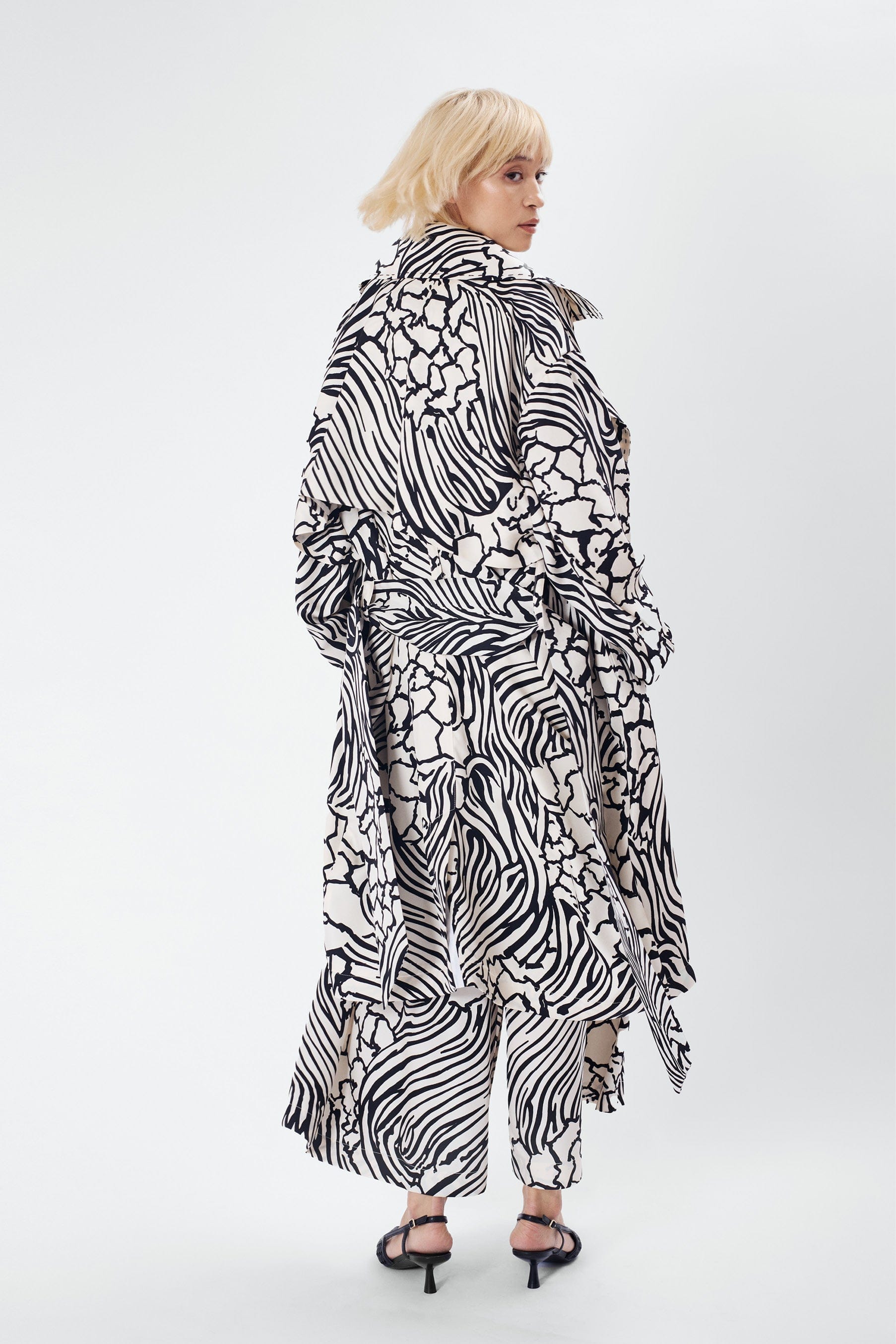 CONCORDE zebra - silk trench dress
