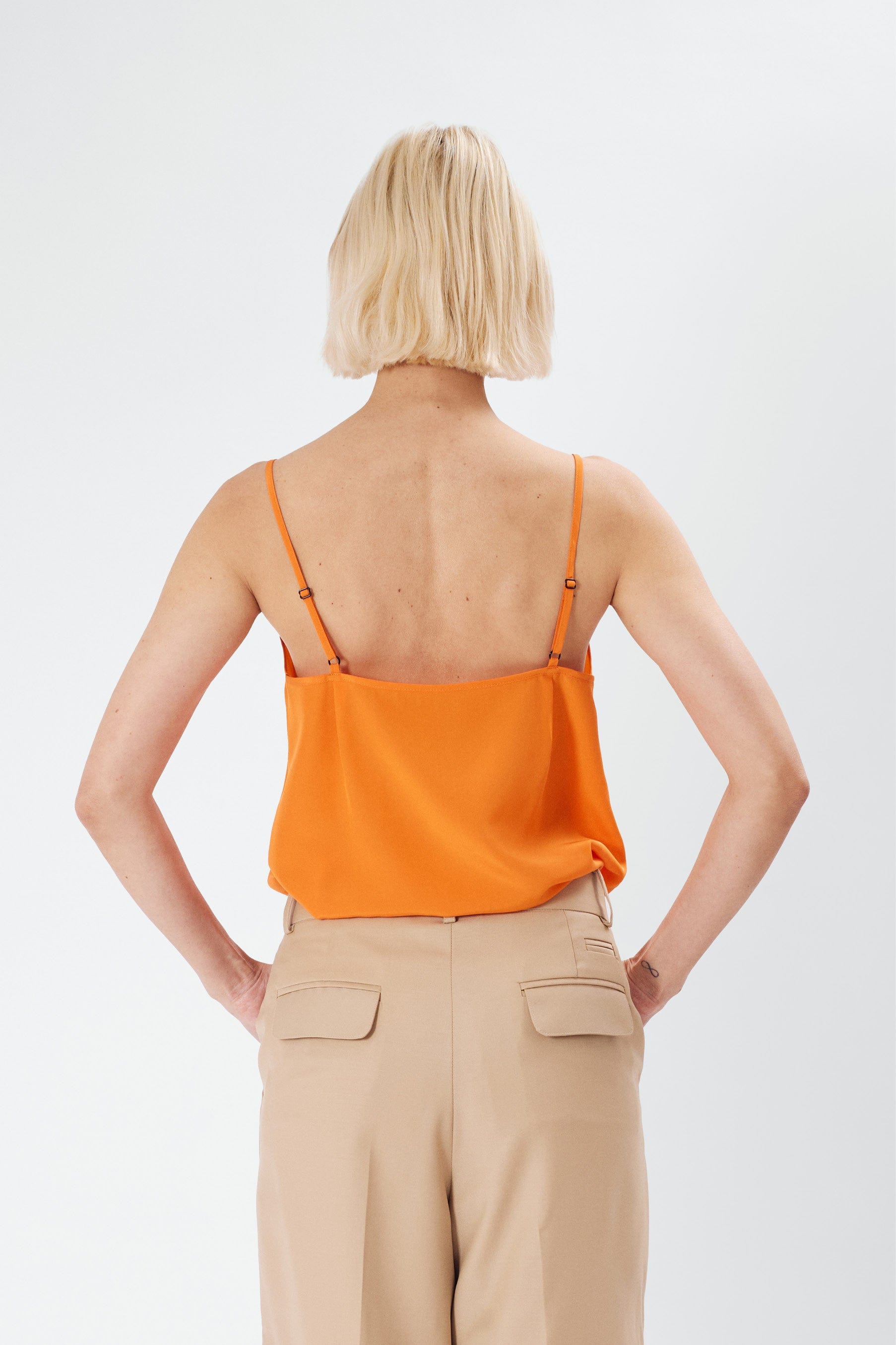 COSY orange - silk tank top