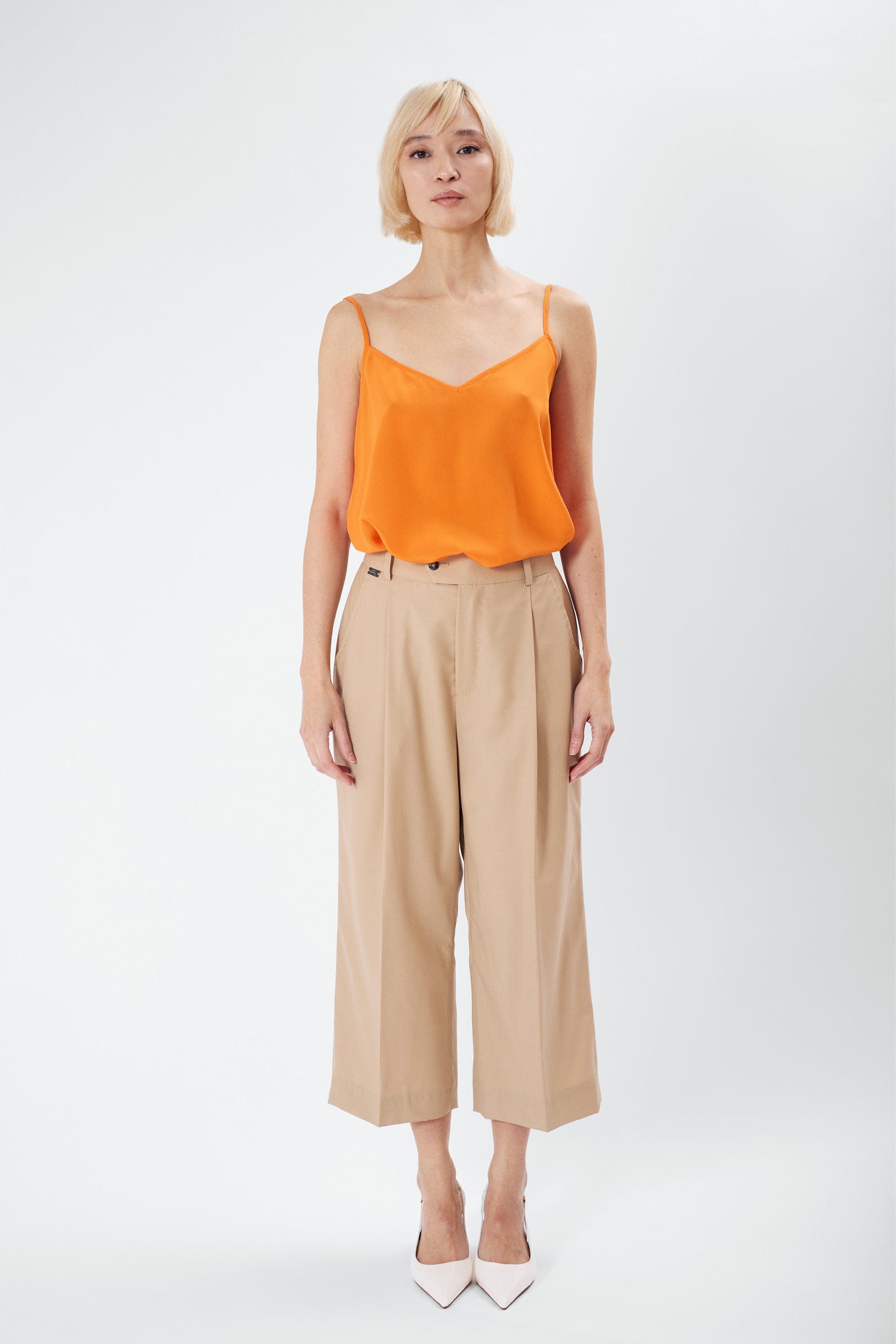 COSY orange - silk tank top