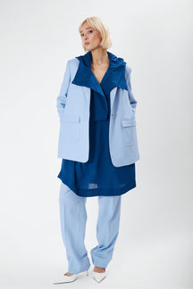 Strangers - Wool Suit Jacket in Light Blue
