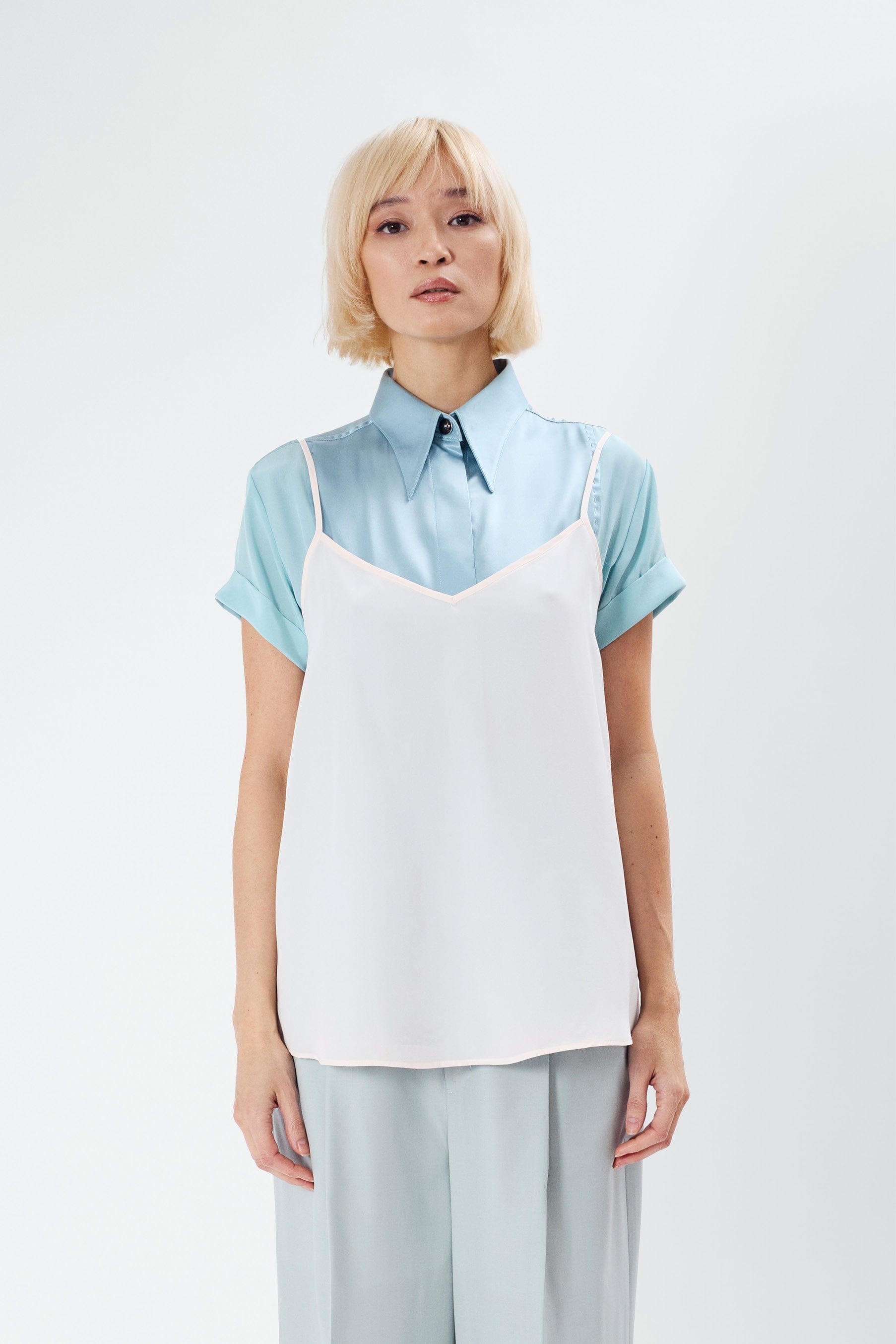 COSY light pink - silk tank top