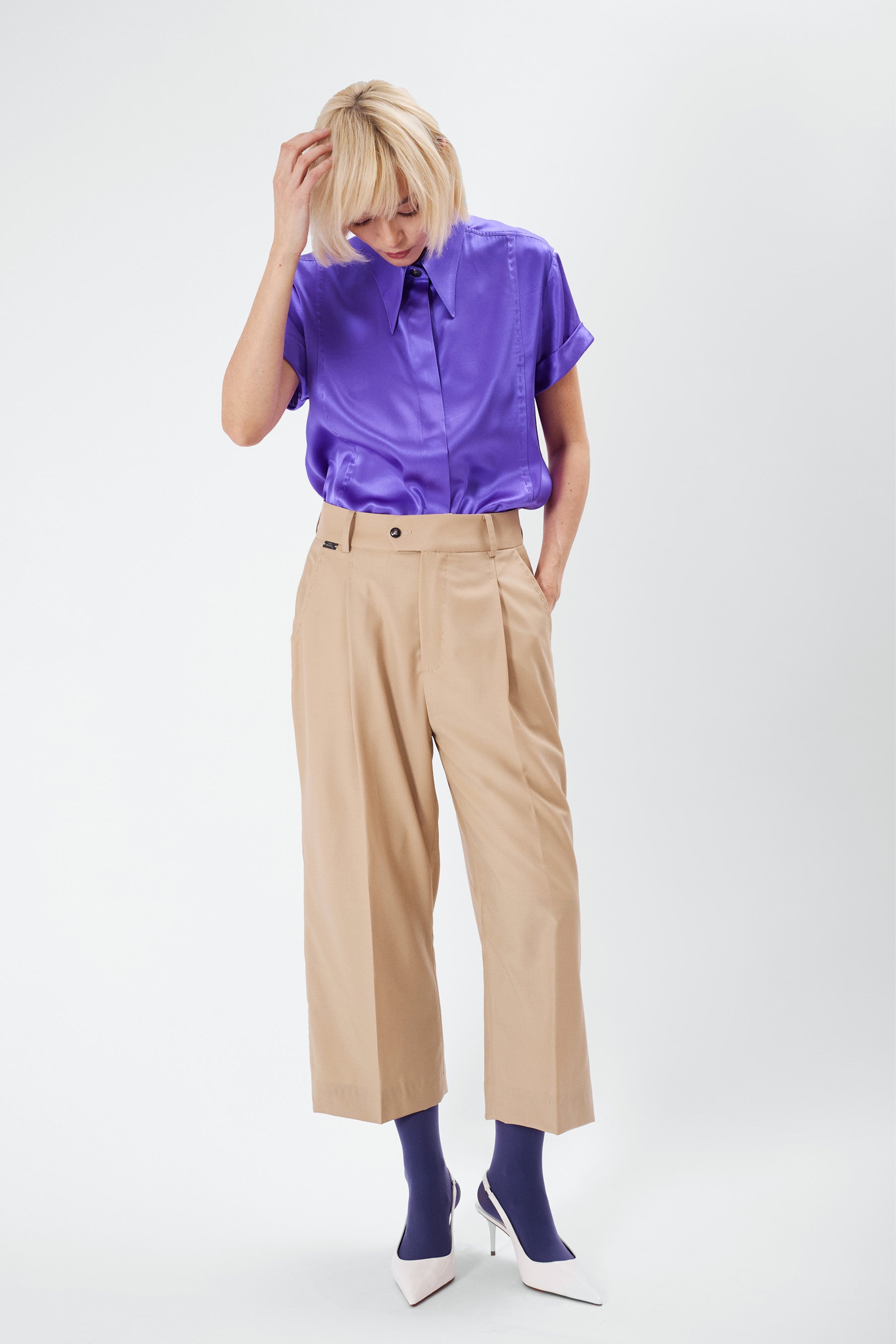 SOHO beige - short tailored pant