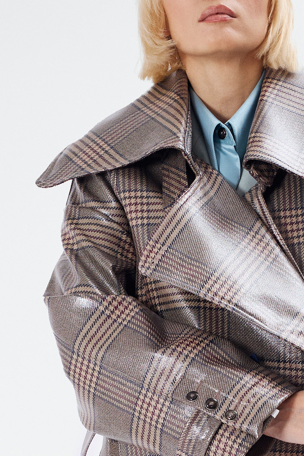 MALTESE Prince of Wales - wool trench coat