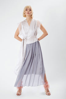 Ocean - Fluid Silk Dress in Galactic