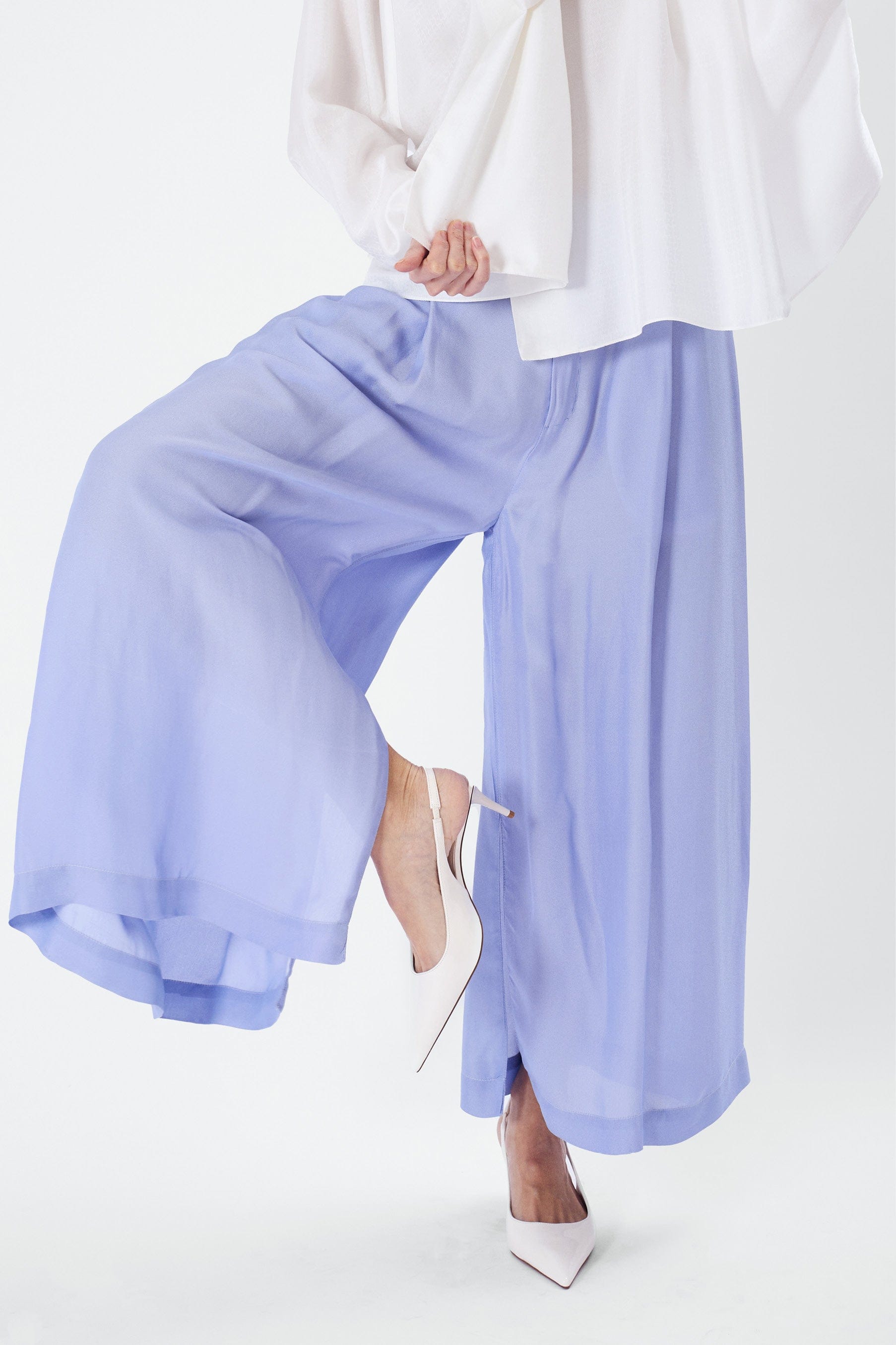 PABLO lilac - silk viscose comfort pant