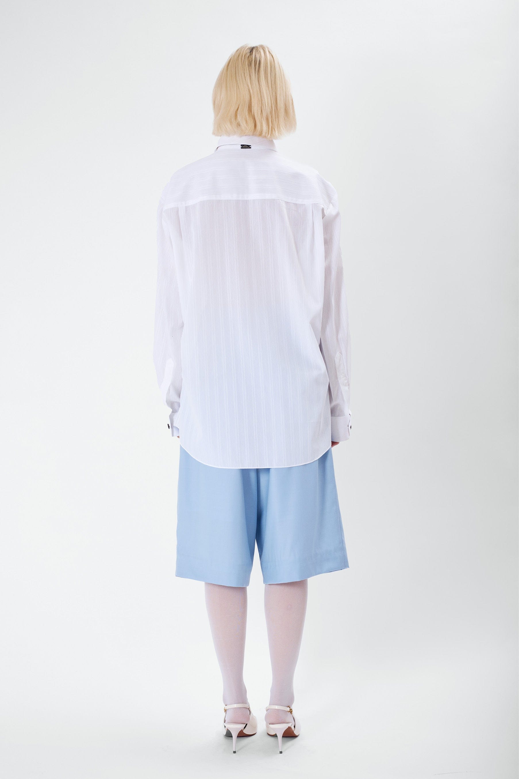 PAP white - unisex oversized cotton shirt