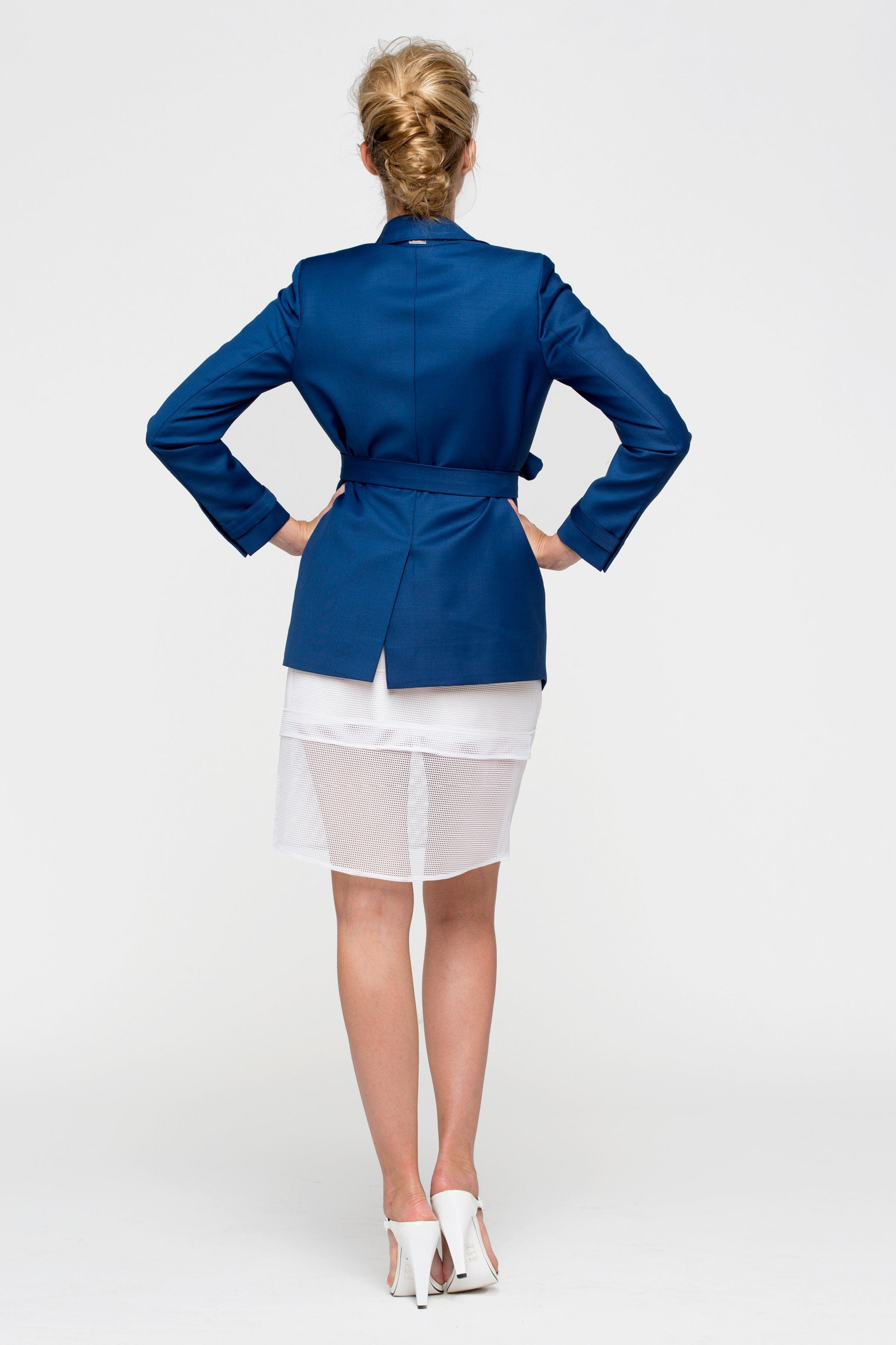 ASY blue lagoon - wool crossed suit jacket