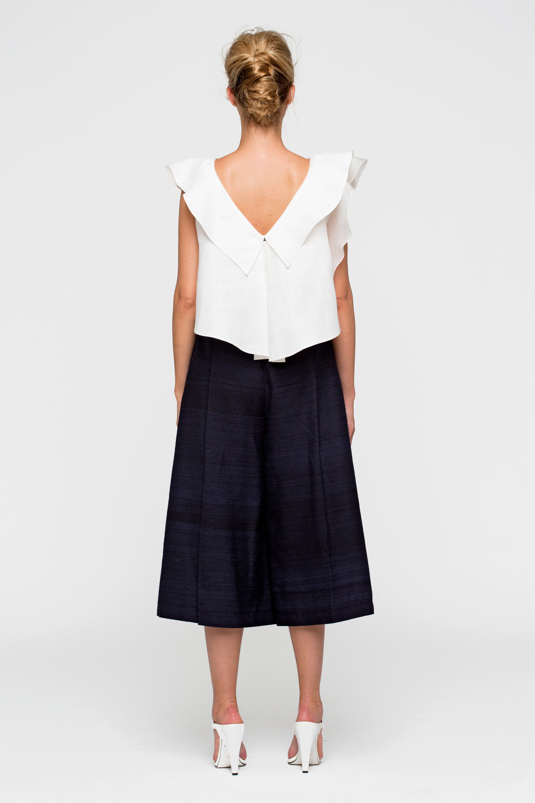 AIKIDO navy - silk short pants