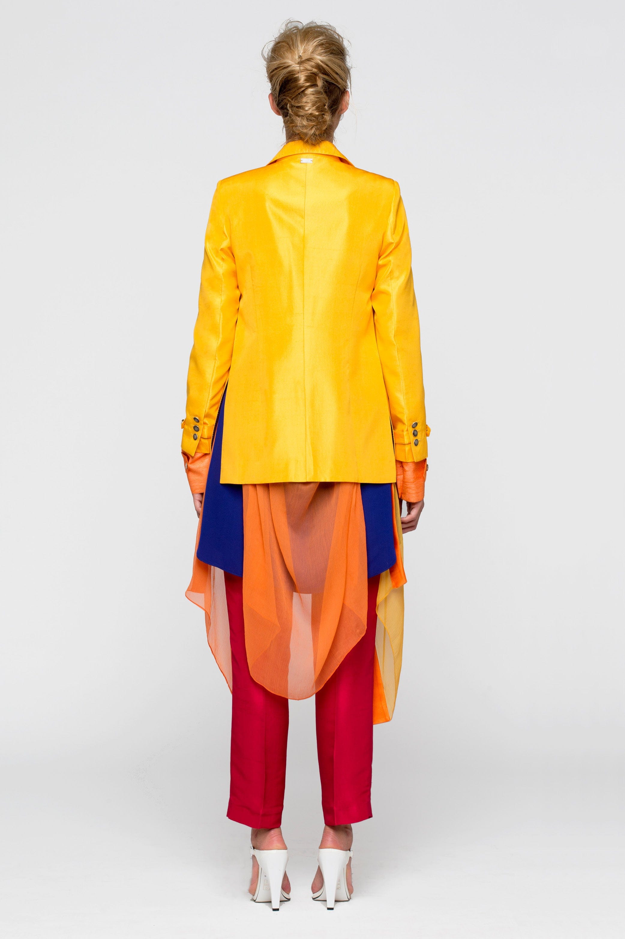 STRANGERS yellow - silk suit jacket
