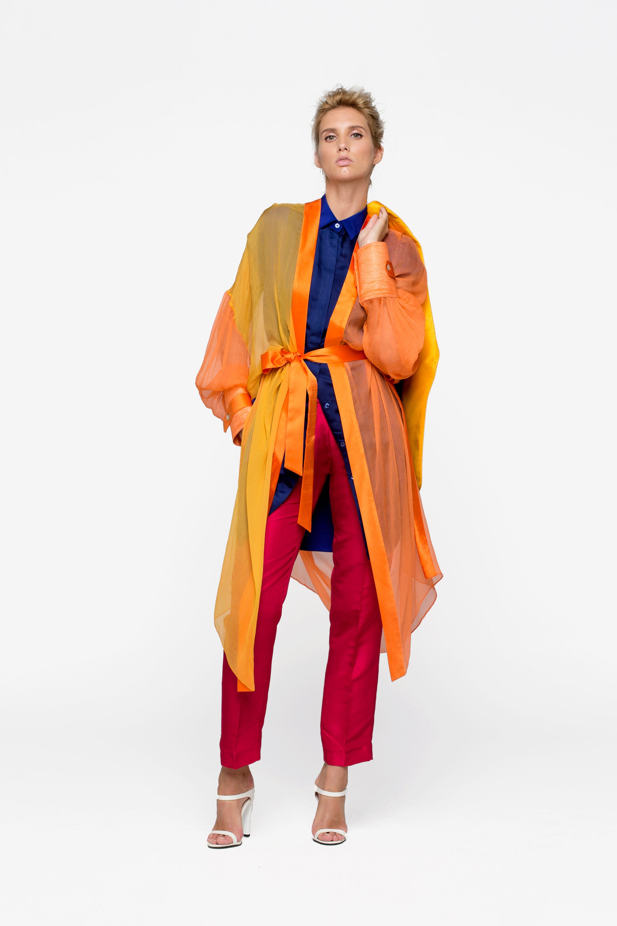 TOUCAN orange - robe aérienne en soie