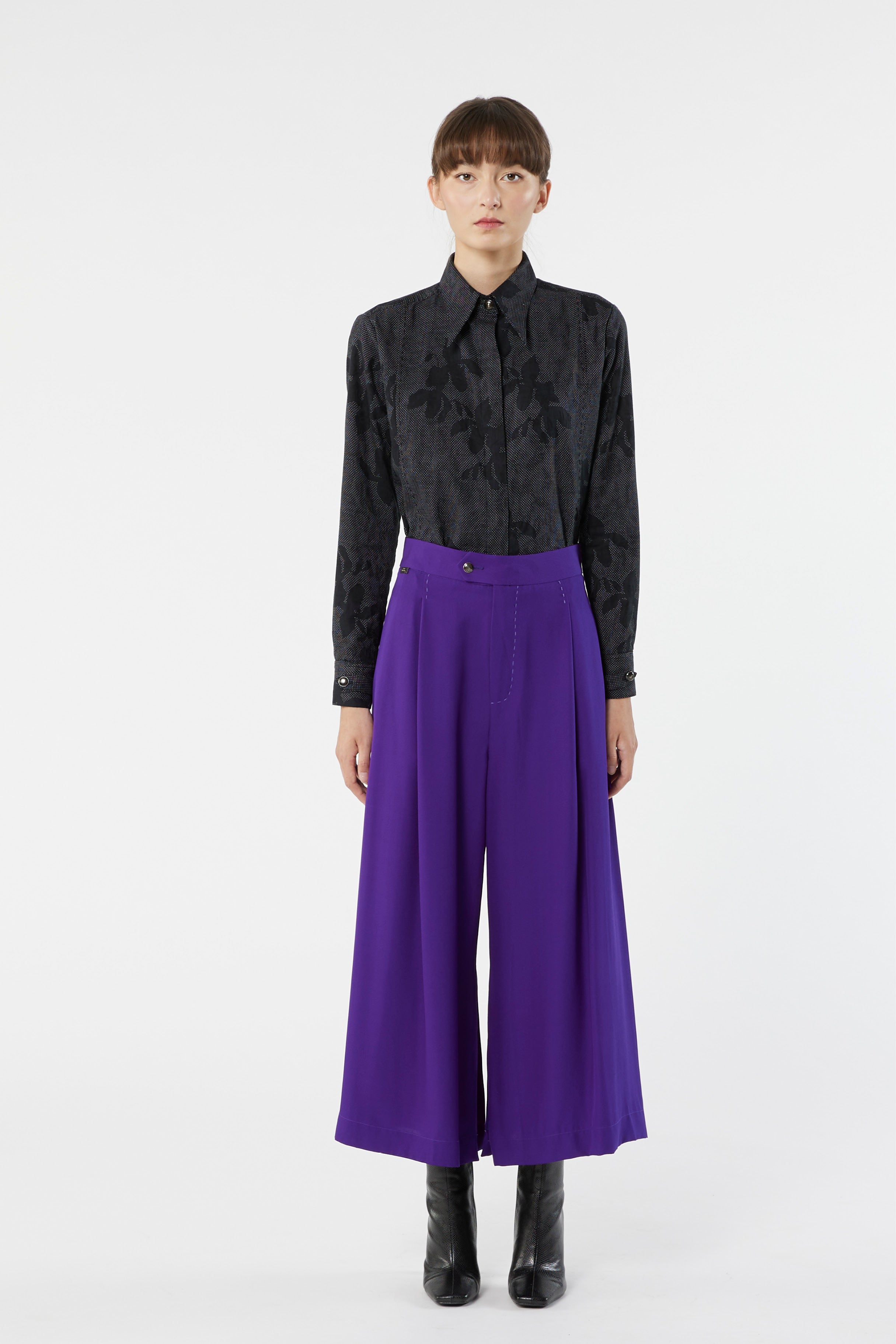 LOCK exotic flower jacquard + PABLO pant purple