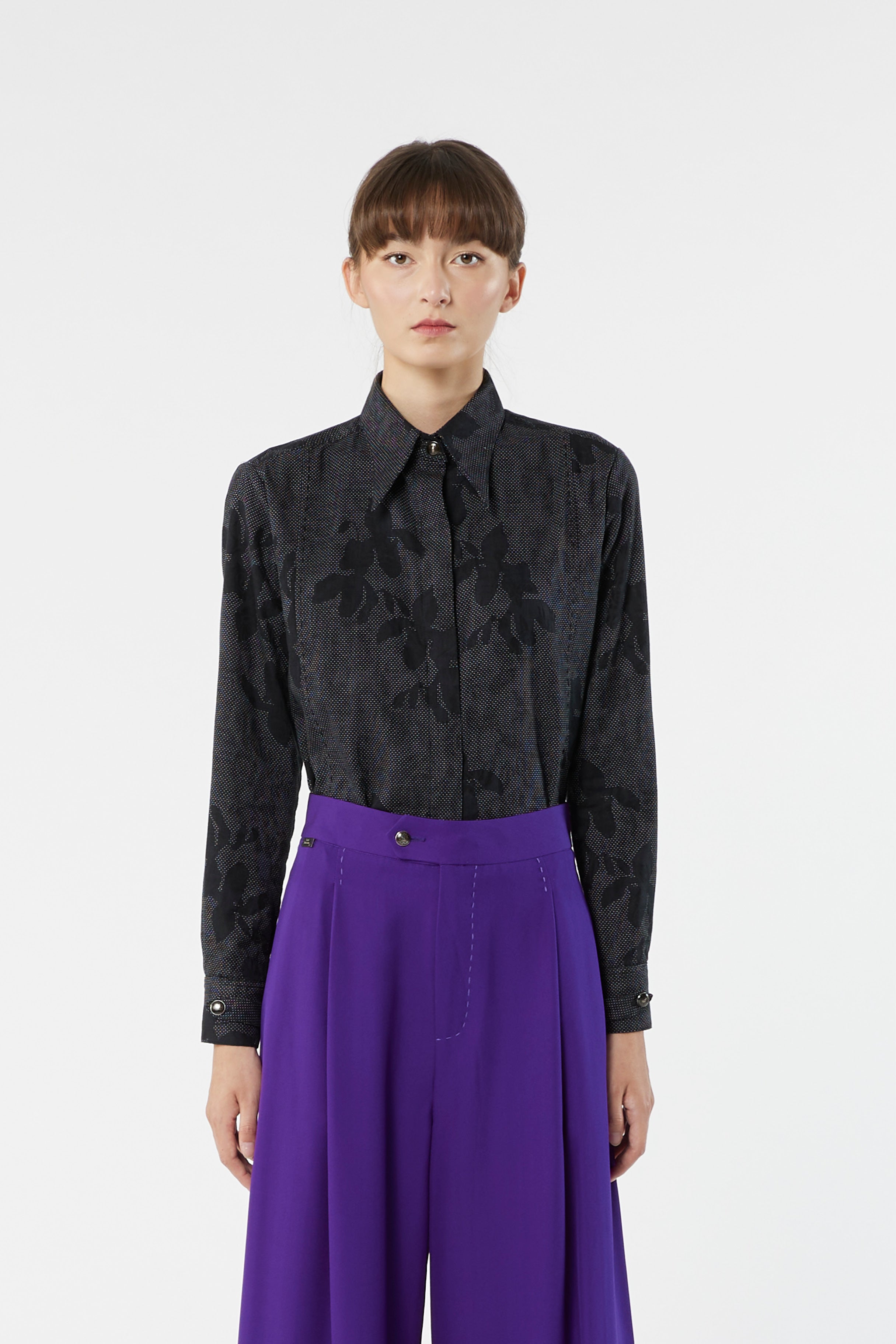LOCK exotic flower jacquard - cotton shirt