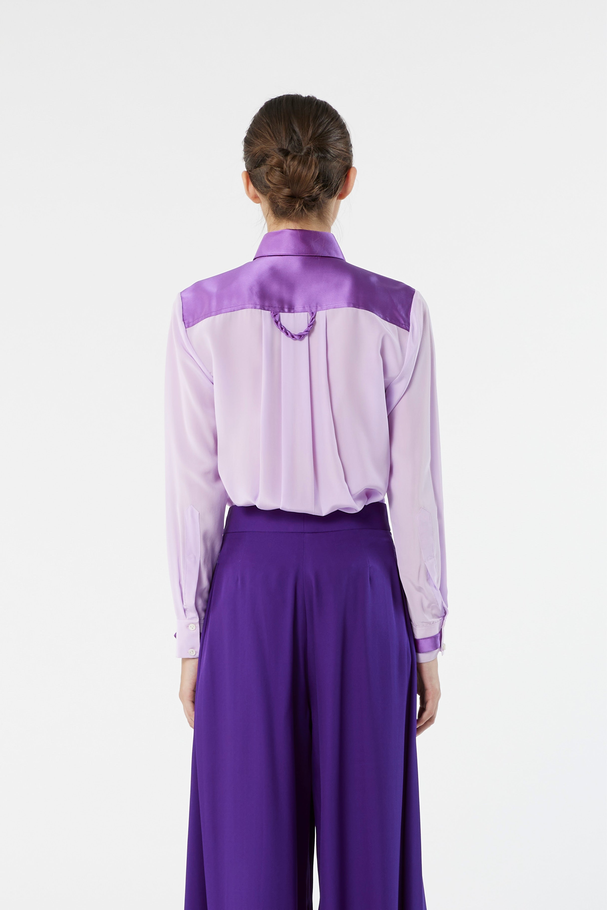 LOCK purple - silk shirt