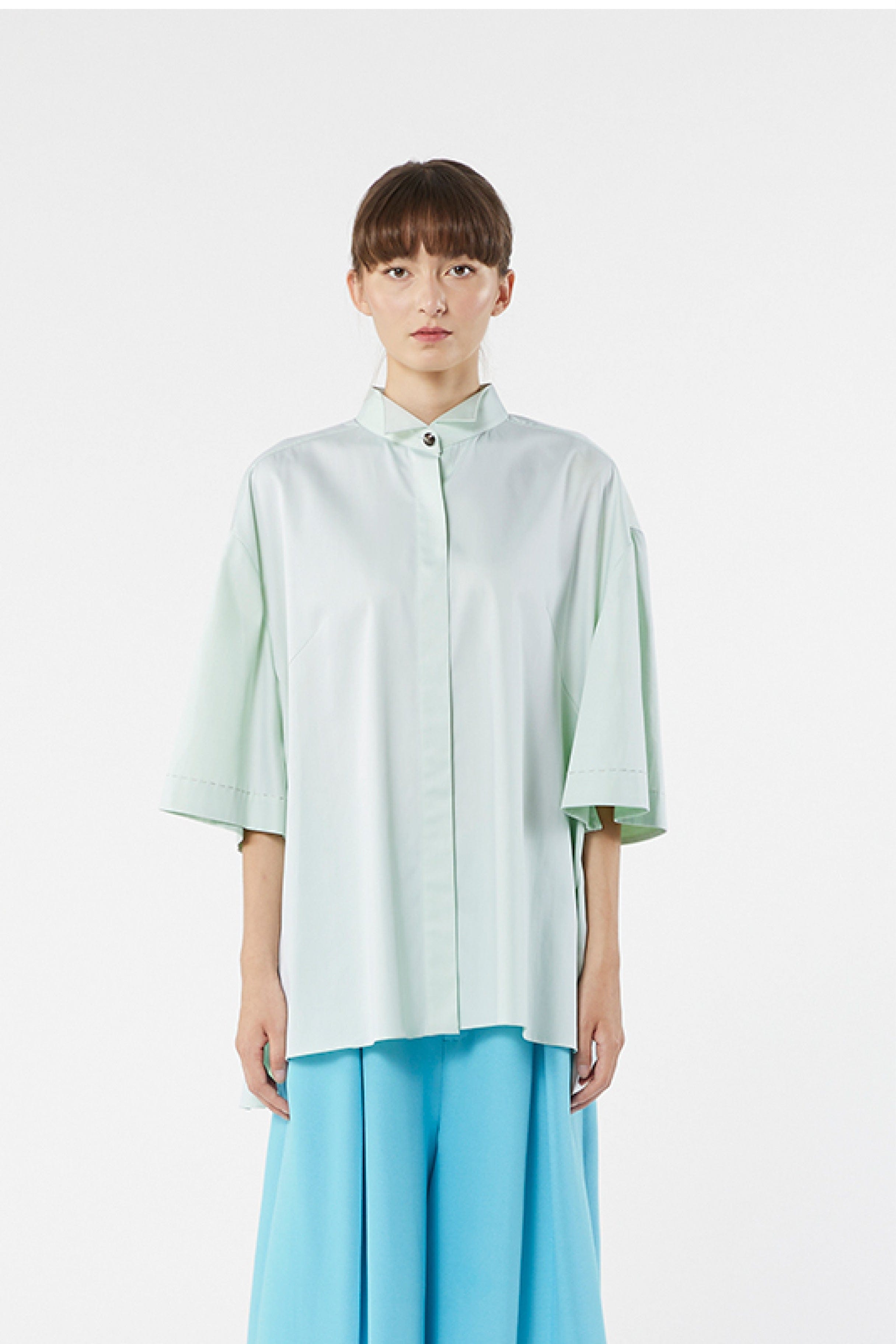 TUXEDO mist green - cotton oversized shirt