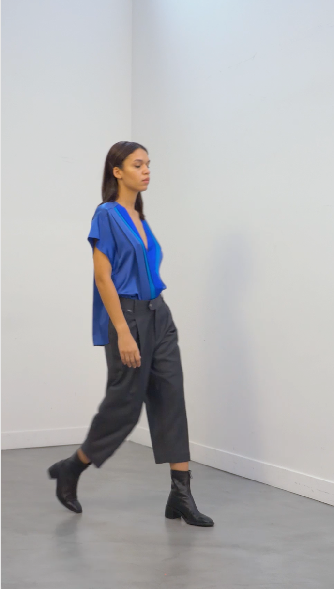 CARMEN ocean blue + SOHO grey short pant