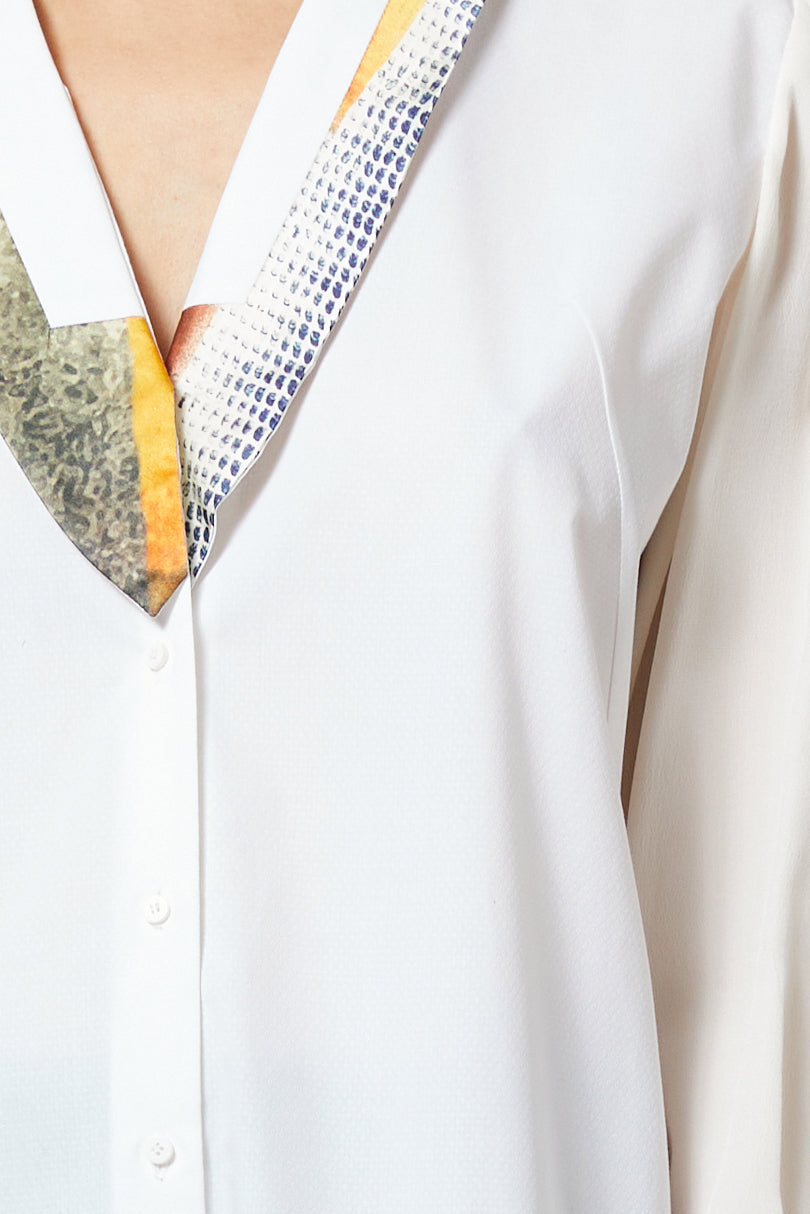 JEOGORI white - cotton tunic shirt